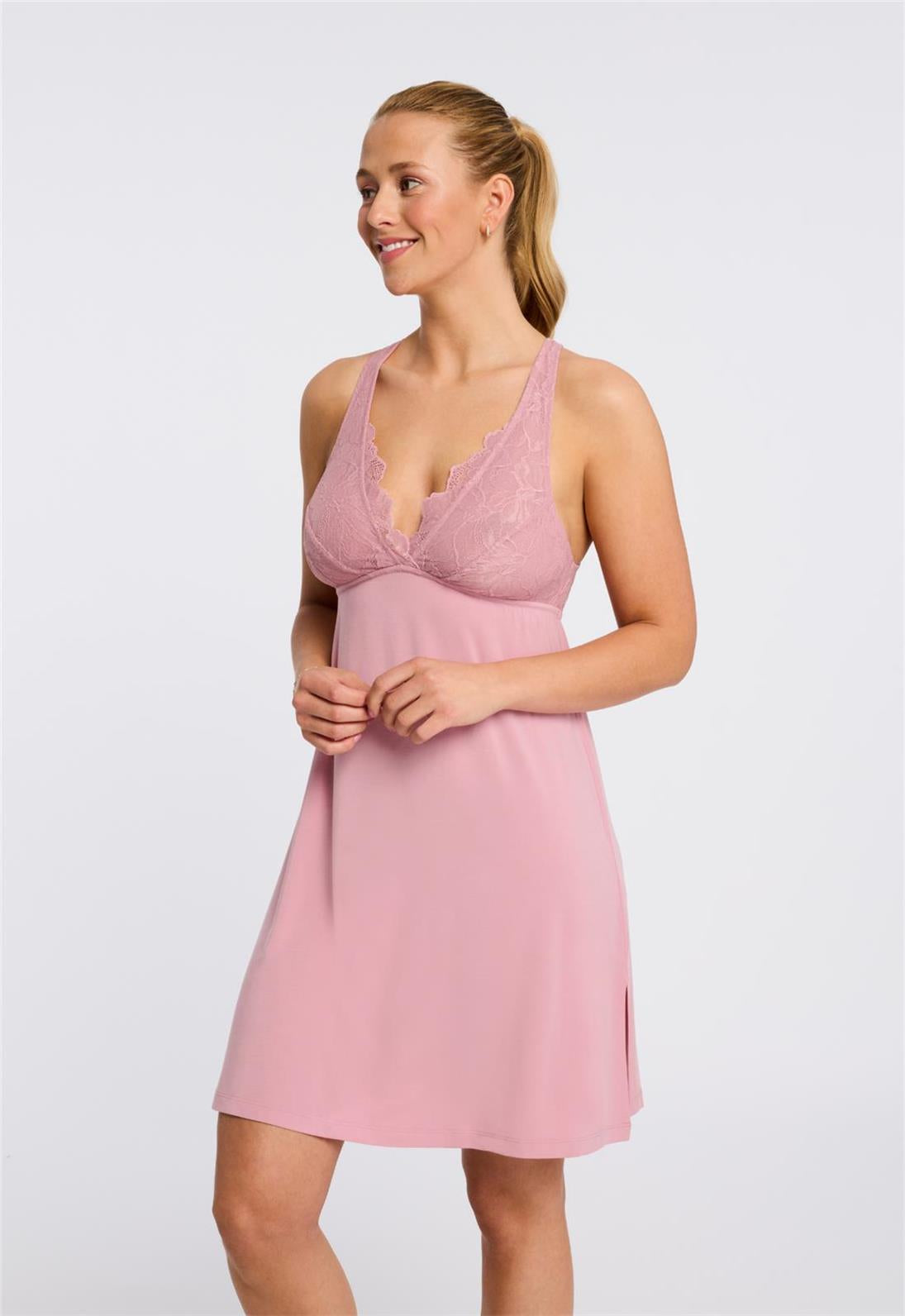 Heart & Soul Chemise - Elegant Lace Nightgown for Women, Comfortable Sleepwear & Romantic Lingerie - Perfect for Valentine's Day, Anniversary Gifts & Bridal Nights