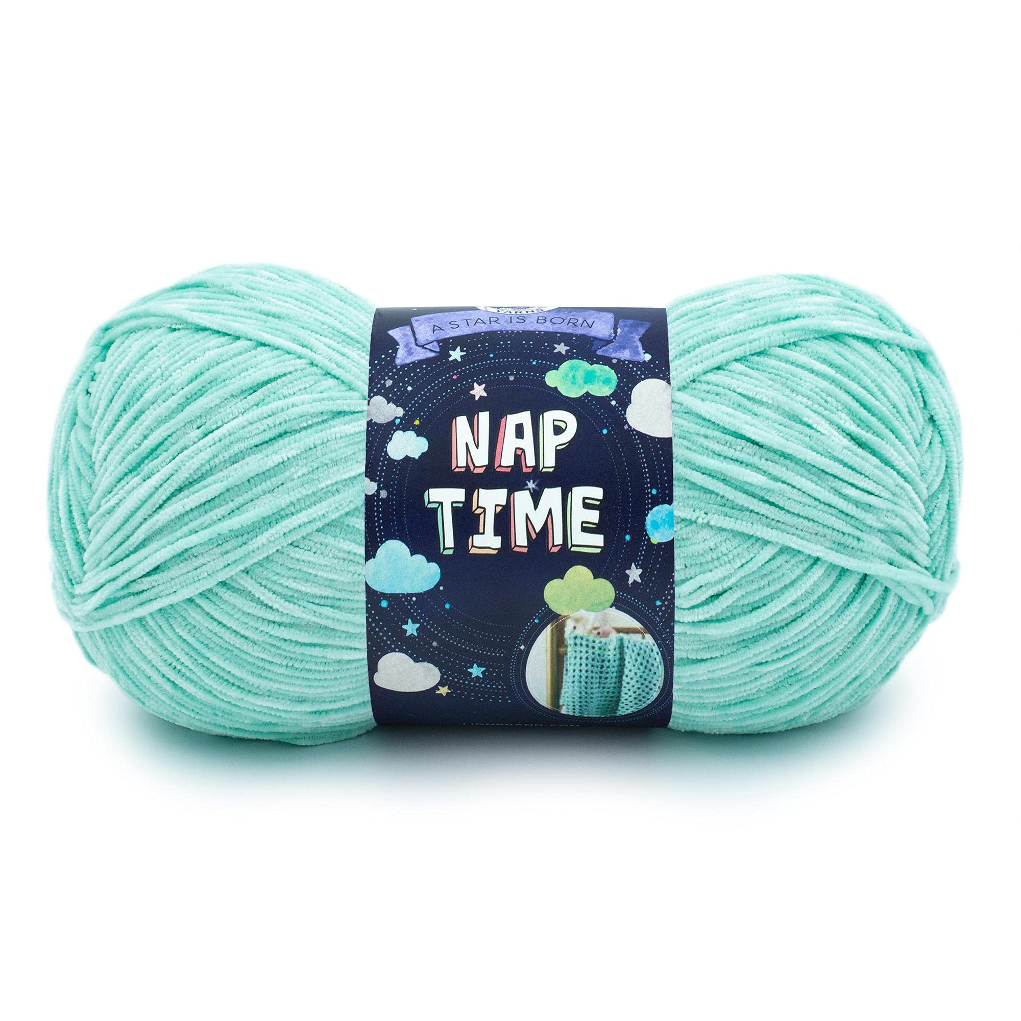 Lion Brand Yarn Naptime Yarn - 1 Pack Pale Aqua | Soft & Cozy Knitting & Crochet Yarn for Baby Blankets, Scarves & DIY Crafts