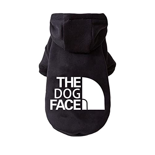 Trendy Comfortable Soft Fashion Dog Hoodie for Small to 5X-Large Dogs - Cozy Winter Outfit for Walks & Outdoor Adventures (Black)
