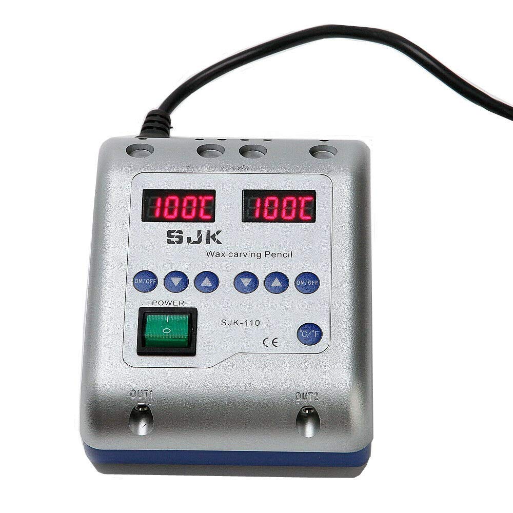 Electric Waxer Carving Knife Machine - Dual Pen & 6 Wax Tips for Dental Lab, Jewelry Making & Wax Modeling - Professional Dental Tools & Wax Carving Supplies for Dentists, Jewelers & Artists