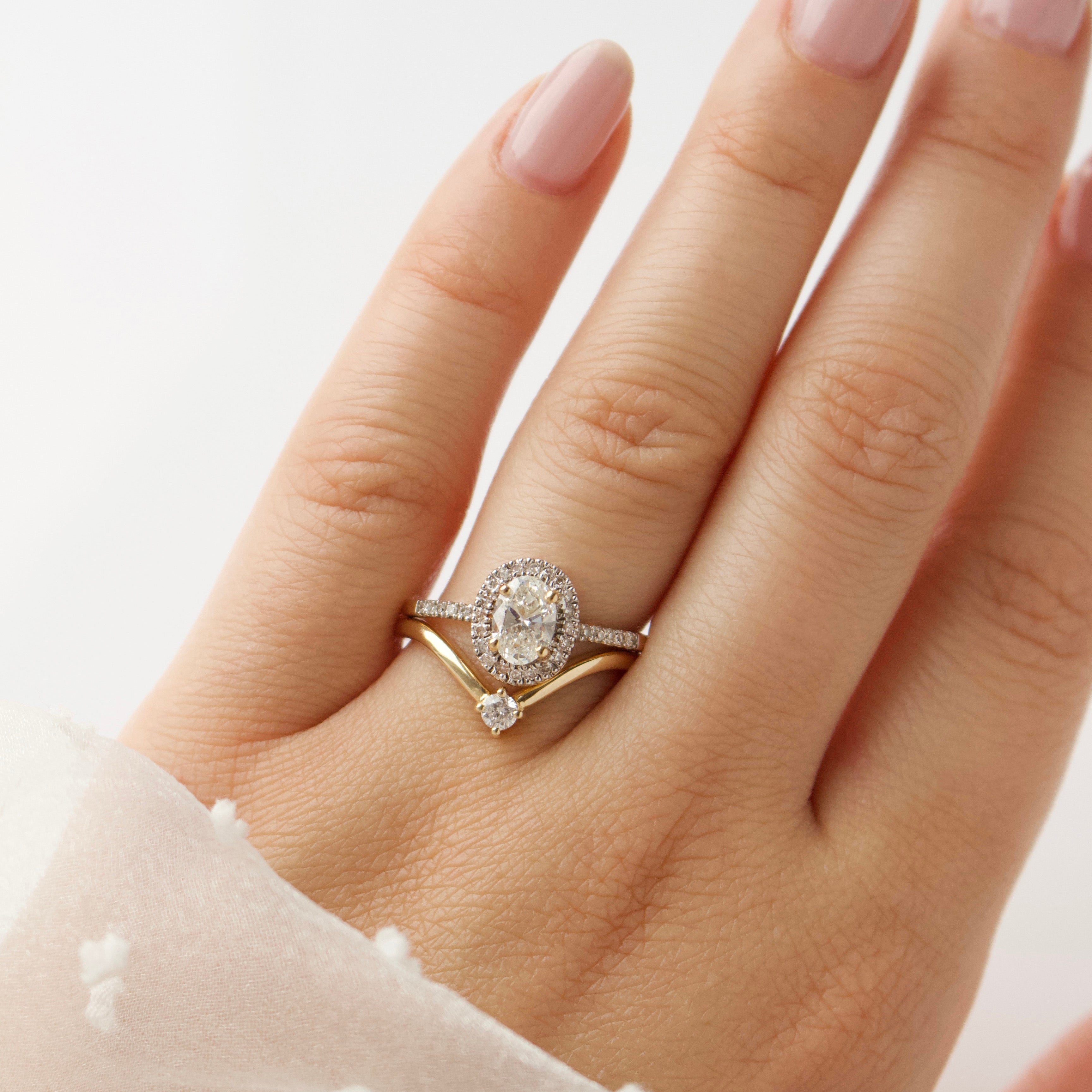 1 Carat Diamond Solitaire Wedding Band for Women - 14K White Gold Engagement Ring - Perfect for Proposals, Anniversaries & Bridal Jewelry