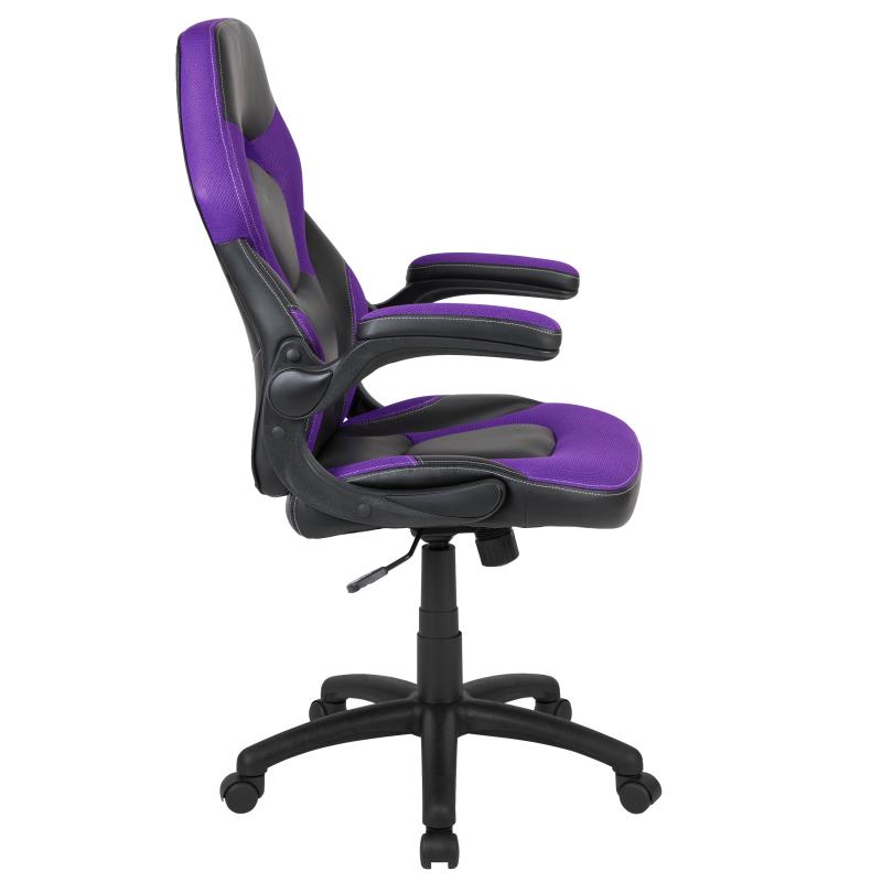 FLASH X10 Gaming Racing Ergonomic Leather Computer Chair - Adjustable Swivel Office Chair with Flip-Up Arms for PC Gaming, Esports & Home Office Workspace