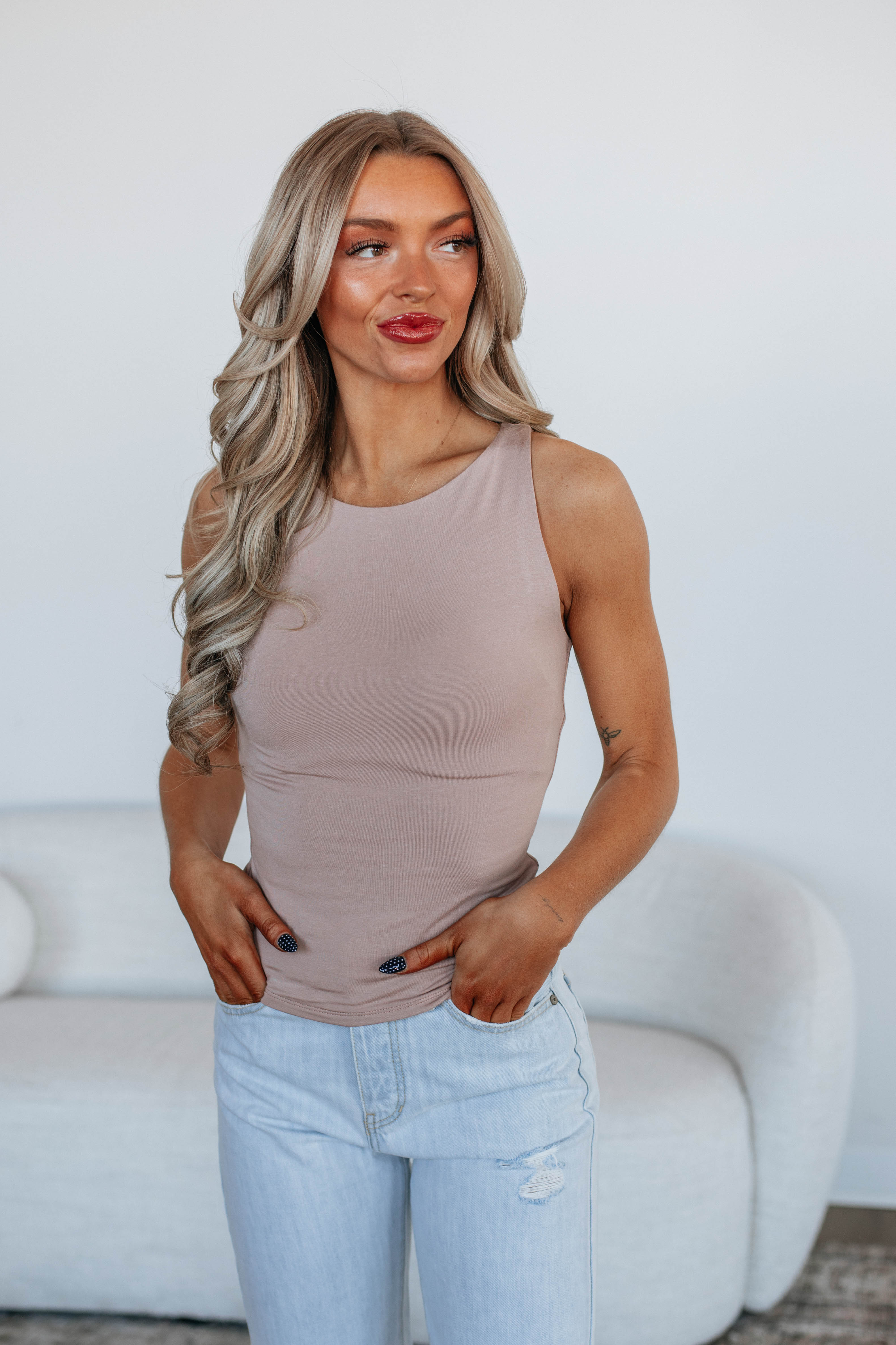 Ariel Basic Tank Top for Women - Soft Comfortable Casual Shirt in Hazelnut Brown | Perfect for Everyday Wear, Layering & Summer Outfits