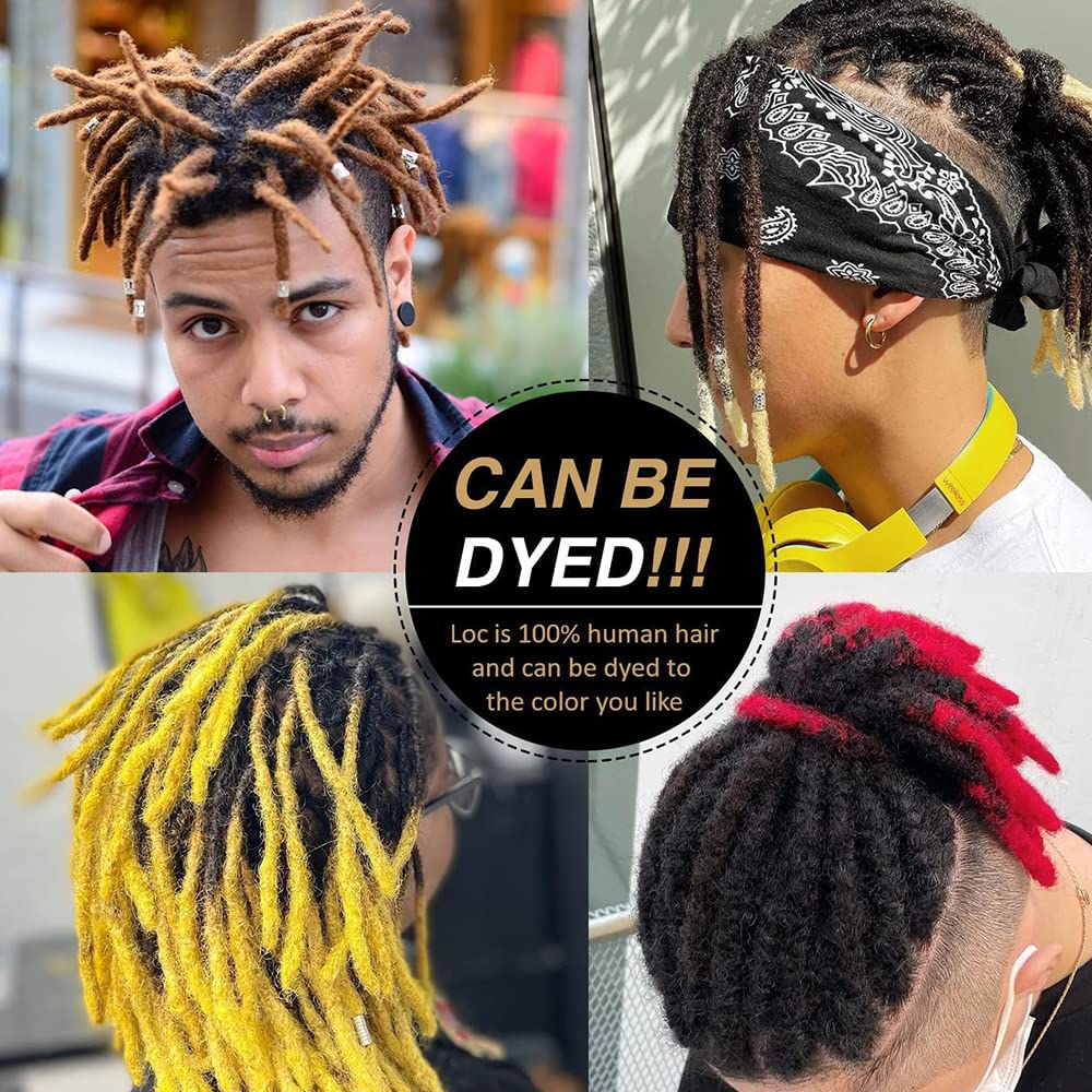 Burgundy Human Hair Dreadlock Extensions - 8 Inch 30 Strands 0.6cm Thickness 100% Handmade for Men Women & Kids | Can Be Dyed Bleached & Curled | Perfect for Protective Styles & Natural Hair Care