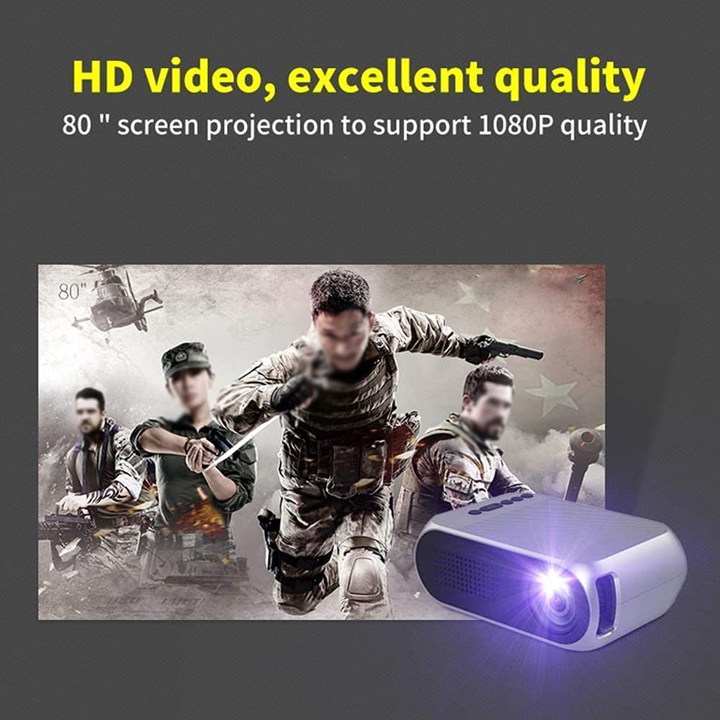 VVHUDA 1080P LED Video Projector for Home Theater - Portable Movie Projector with HDMI/USB Support | Perfect for Indoor Movies, Gaming & Outdoor Backyard Entertainment