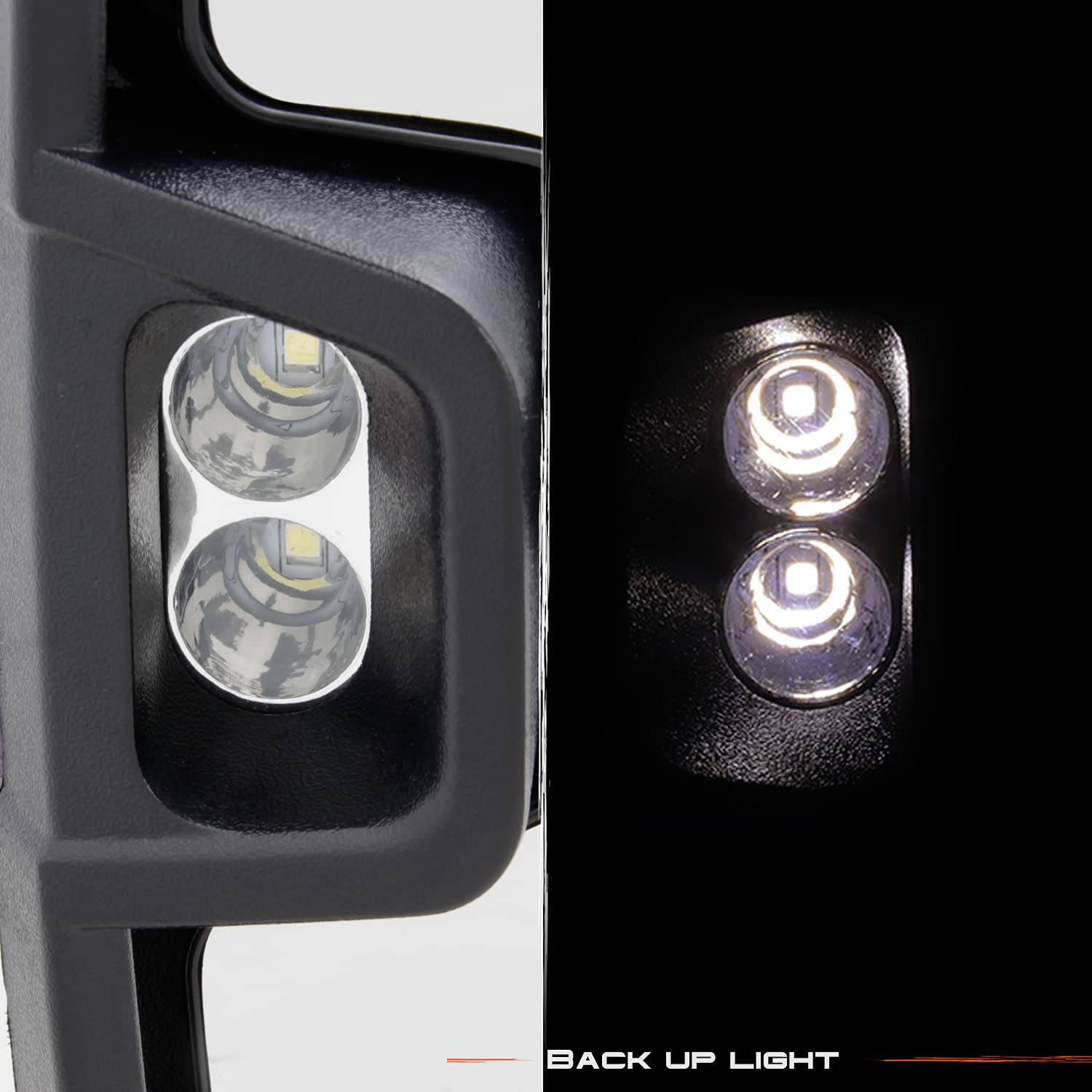 AKKON Powered Heated Towing Mirrors with Sequential Turn Signals for 2014-2018 Chevy Silverado & GMC Sierra - Chrome Side Mirrors for Enhanced Visibility and Safety While Towing or Driving