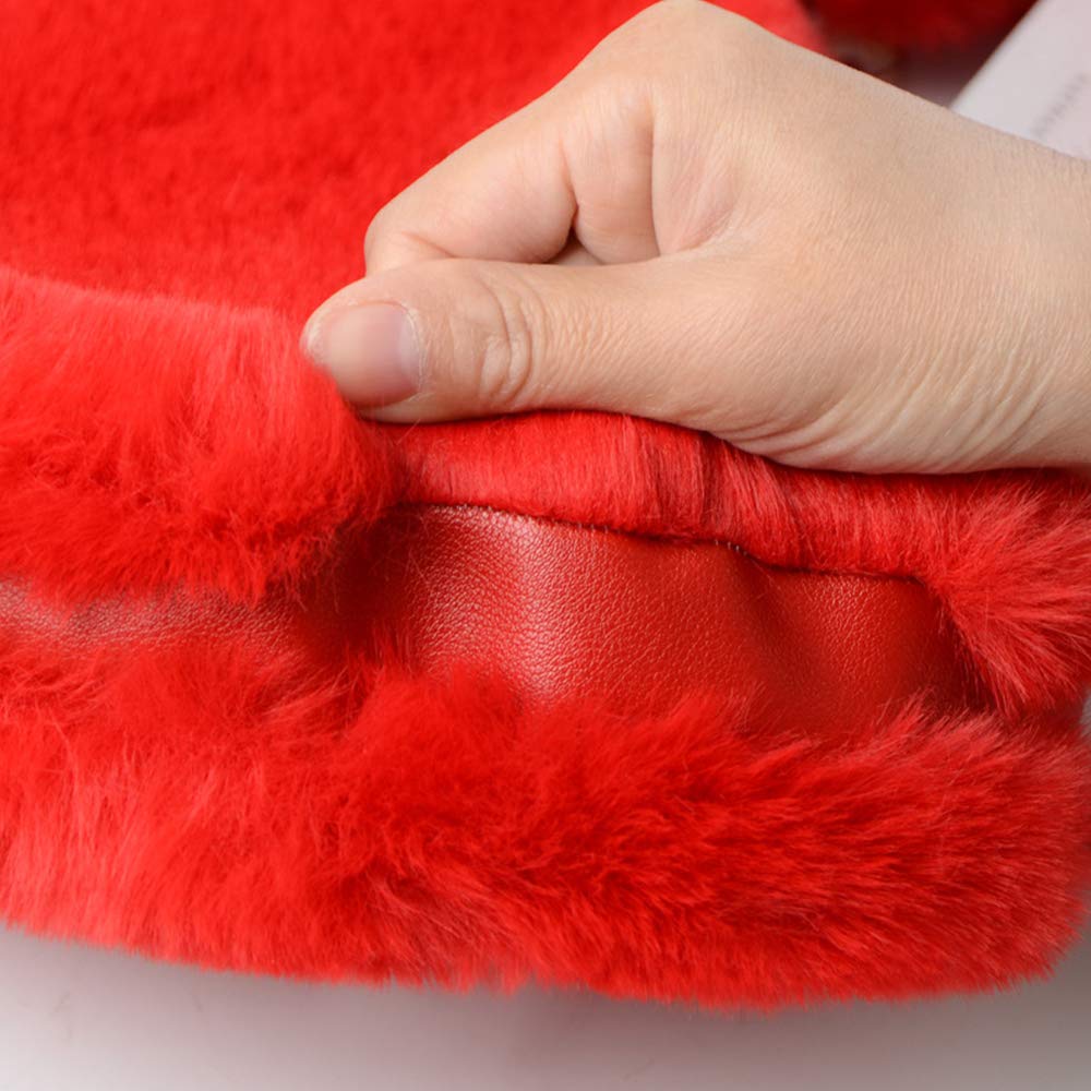 Rejolly Fluffy Faux Fur Heart Shaped Handbag for Women & Girls - Soft Small Shoulder Bag Clutch Purse - Perfect for Parties, Dates, and Everyday Use