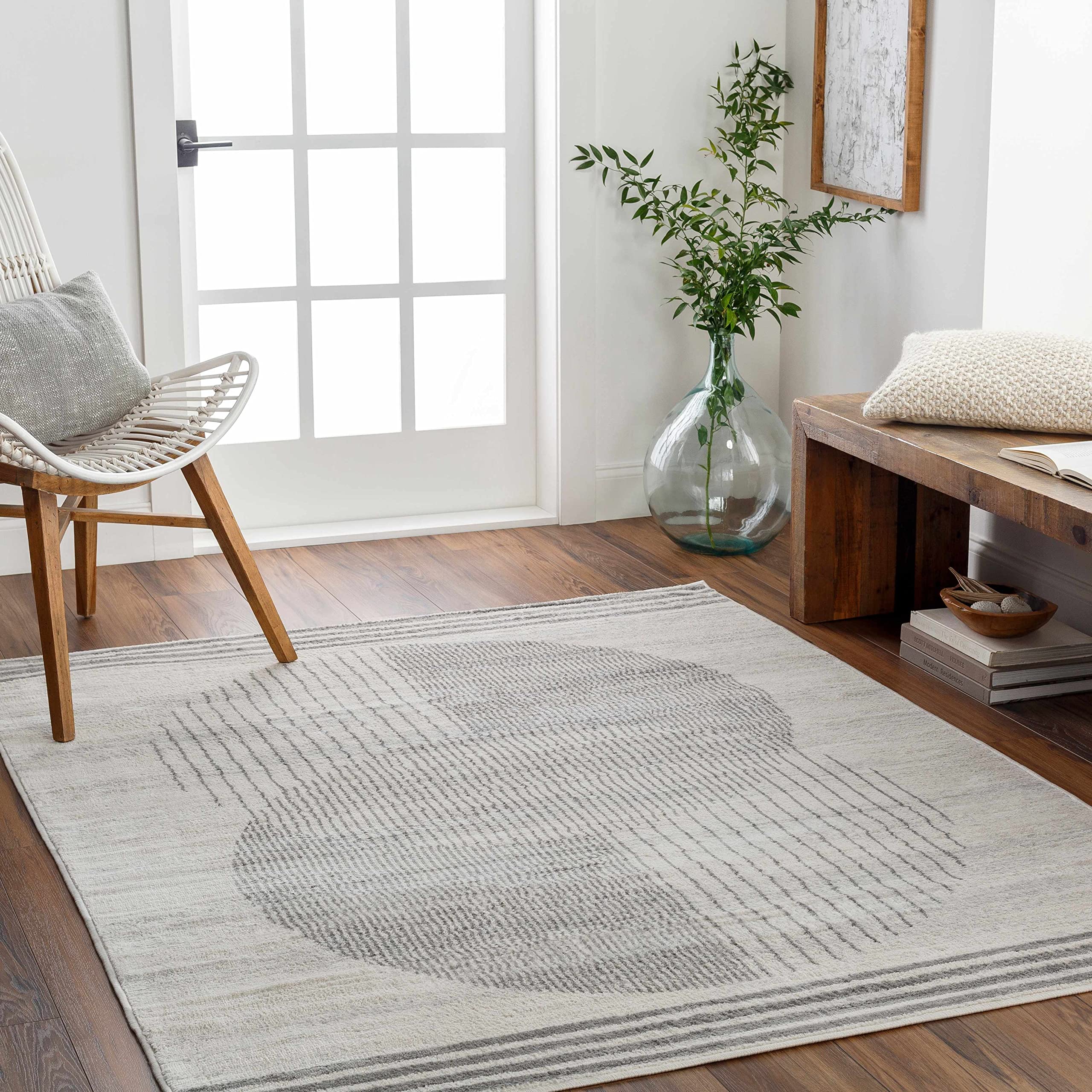 Hauteloom Amar Modern Gray Area Rug 7'10