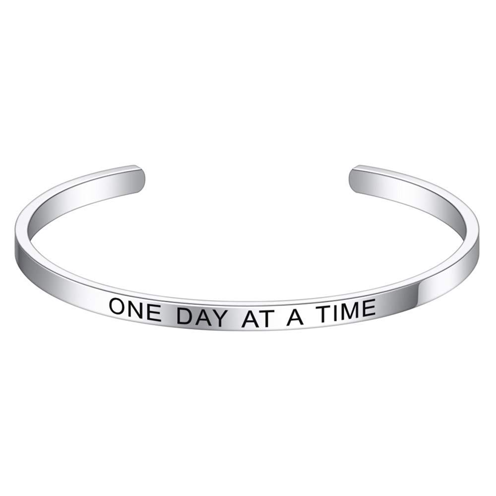 StewardObadiah Personalized Inspirational Bracelets for Women - Engraved Stainless Steel Jewelry for Best Friend, Daughter, Son, Sister, Mom - Perfect Birthday, Christmas, Graduation, Anniversary Gifts