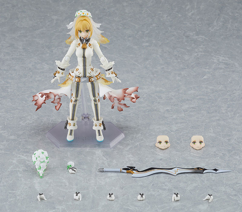 Fate/Grand Order Figma #559 Saber/Nero Claudius (Bride) Action Figure - Collectible Anime Character Model for Display & Cosplay