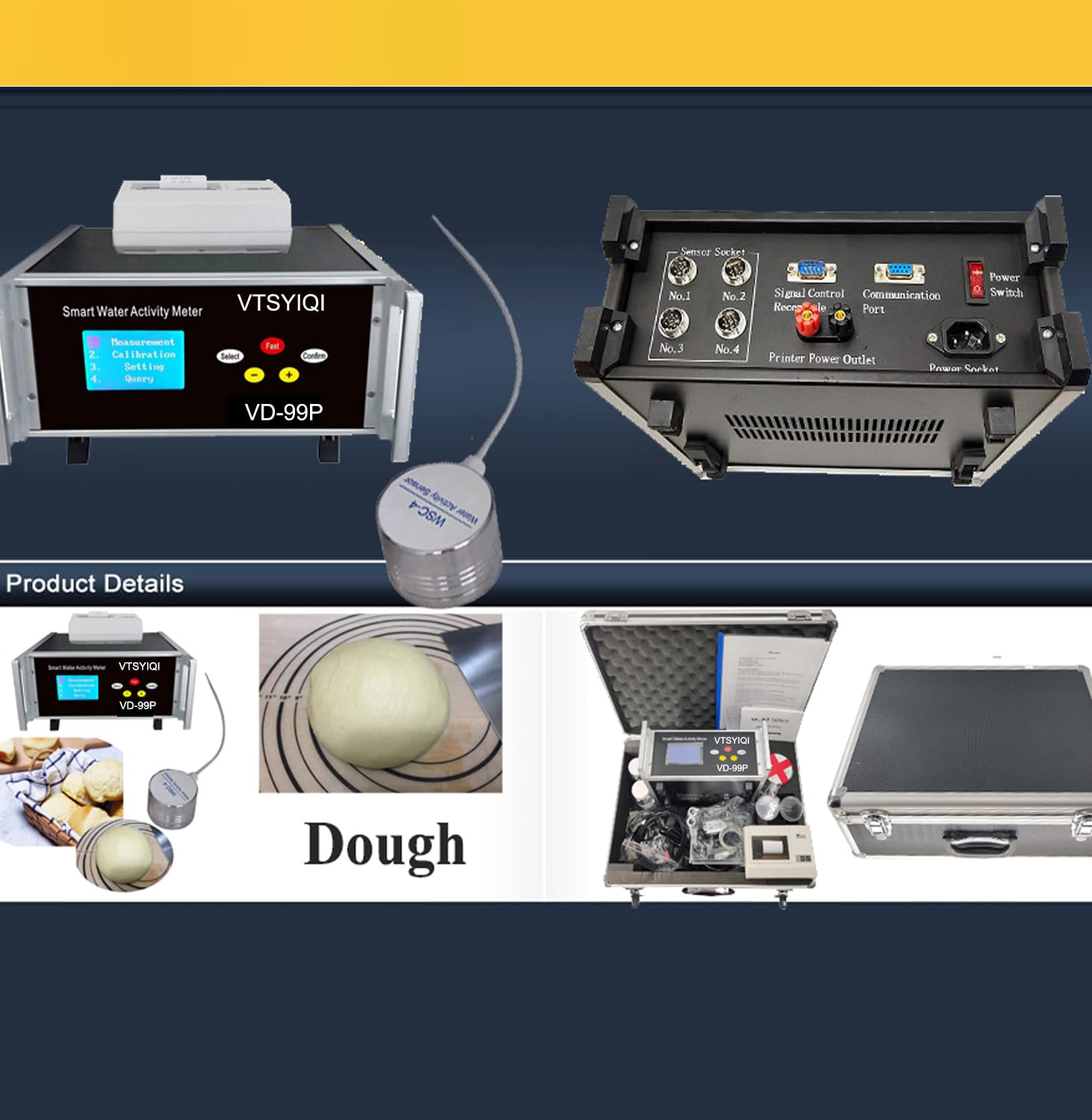 Smart Food Water Activity Monitor with Real-Time Printer - 1.000aw Precision, WSC-4 Function, Continuous Measurement for Bakery, Cheese & Pharmaceutical Quality Control | Ideal for Food Labs, Commercial Kitchens & Manufacturing Facilities