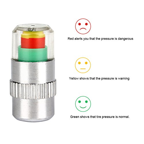 Gigicloud Tire Pressure Monitor Valve Caps 2.0-2.3bar for Cars Motorcycles Bikes - Drive with Confidence
