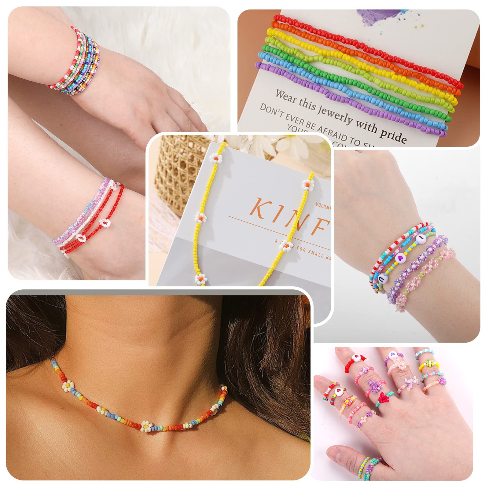 Funtopia 3mm 37,000+ Seed Beads for Jewelry Making - 120 Color Small Glass Beads Kit with Alphabet Letters & Smiley Faces | DIY Bracelets, Friendship Jewelry, Arts & Crafts Projects (Perfect for Gifts, Party Favors & Creative Designs)