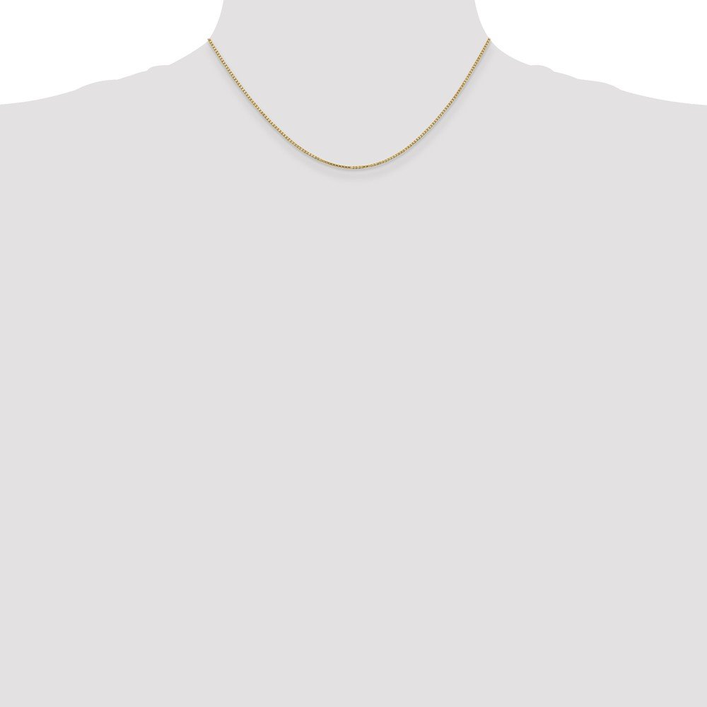 14K Solid Yellow Gold 1.1mm Box Chain Necklace with Lobster Clasp - Dainty Minimalist Jewelry for Women, Perfect for Layering, Everyday Wear & Special Occasions