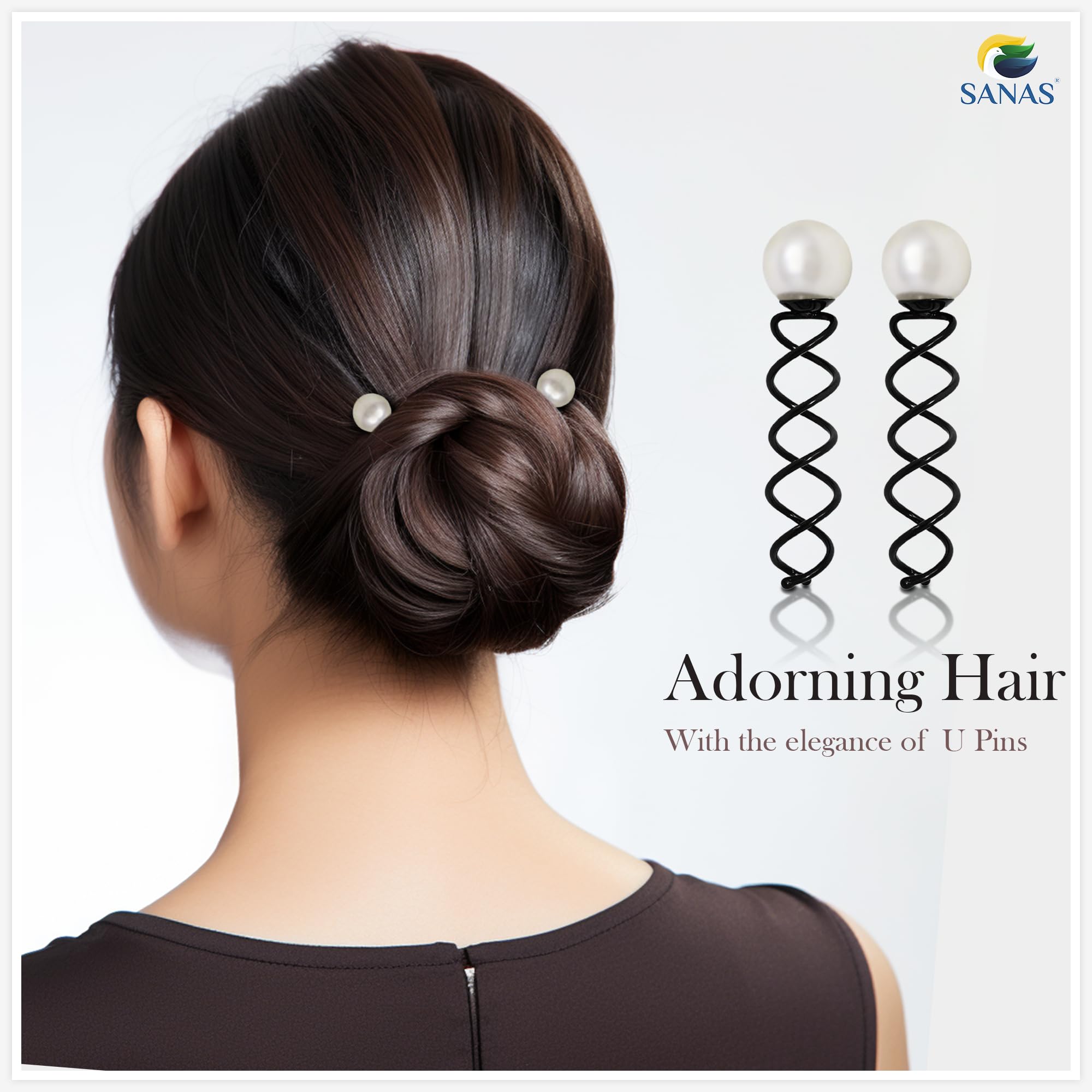 8Pcs Pearl Hair Pins for Women - Elegant Spiral Spin Hair Accessories, Bridal Wedding Hair Clips, Stylish Bun Decorations | Perfect for Parties, Prom, Bridal Showers & Special Occasions