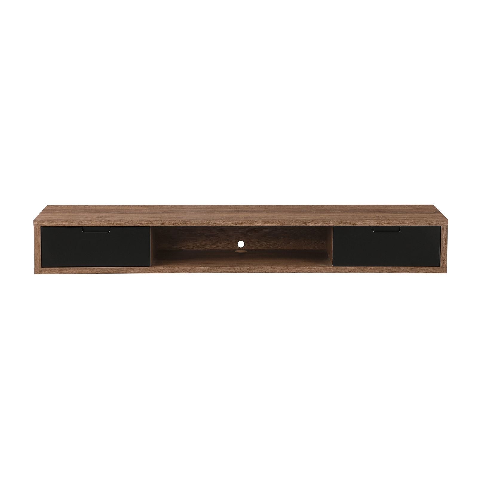 Wall Mounted Air Entertainment Unit - 1800mm Dark Oak TV Stand by Criterion | Perfect for Living Room & Home Theater Setup