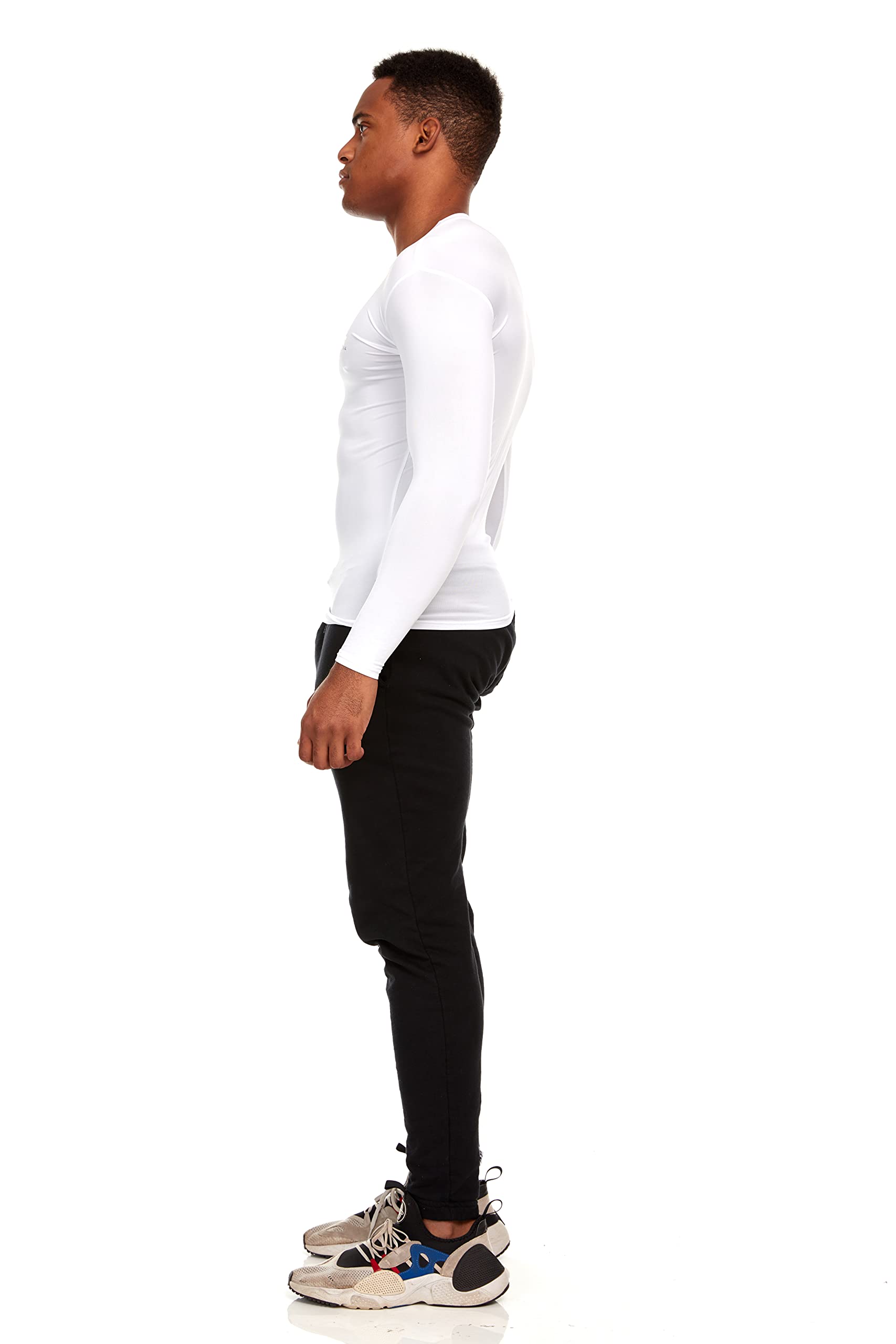 Russell Athletic Men's Long-Sleeve Compression Top - Lightweight Moisture-Wicking Workout Shirt for Running, Gym & Training - Athletic Performance Apparel for Men