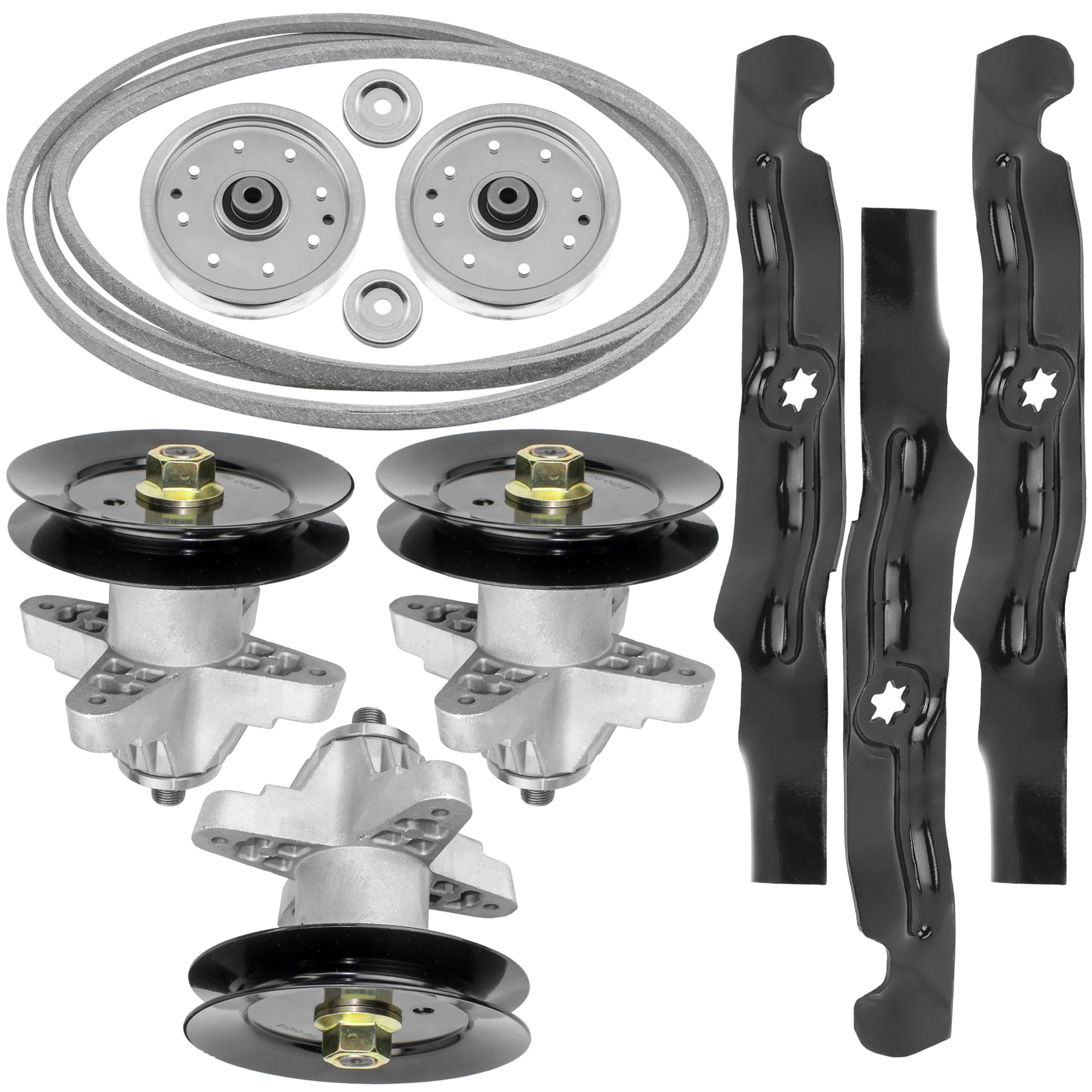 Caltric Spindle Blade Belt Pulley Mulching Kit for MTD & Cub Cadet RZT 50