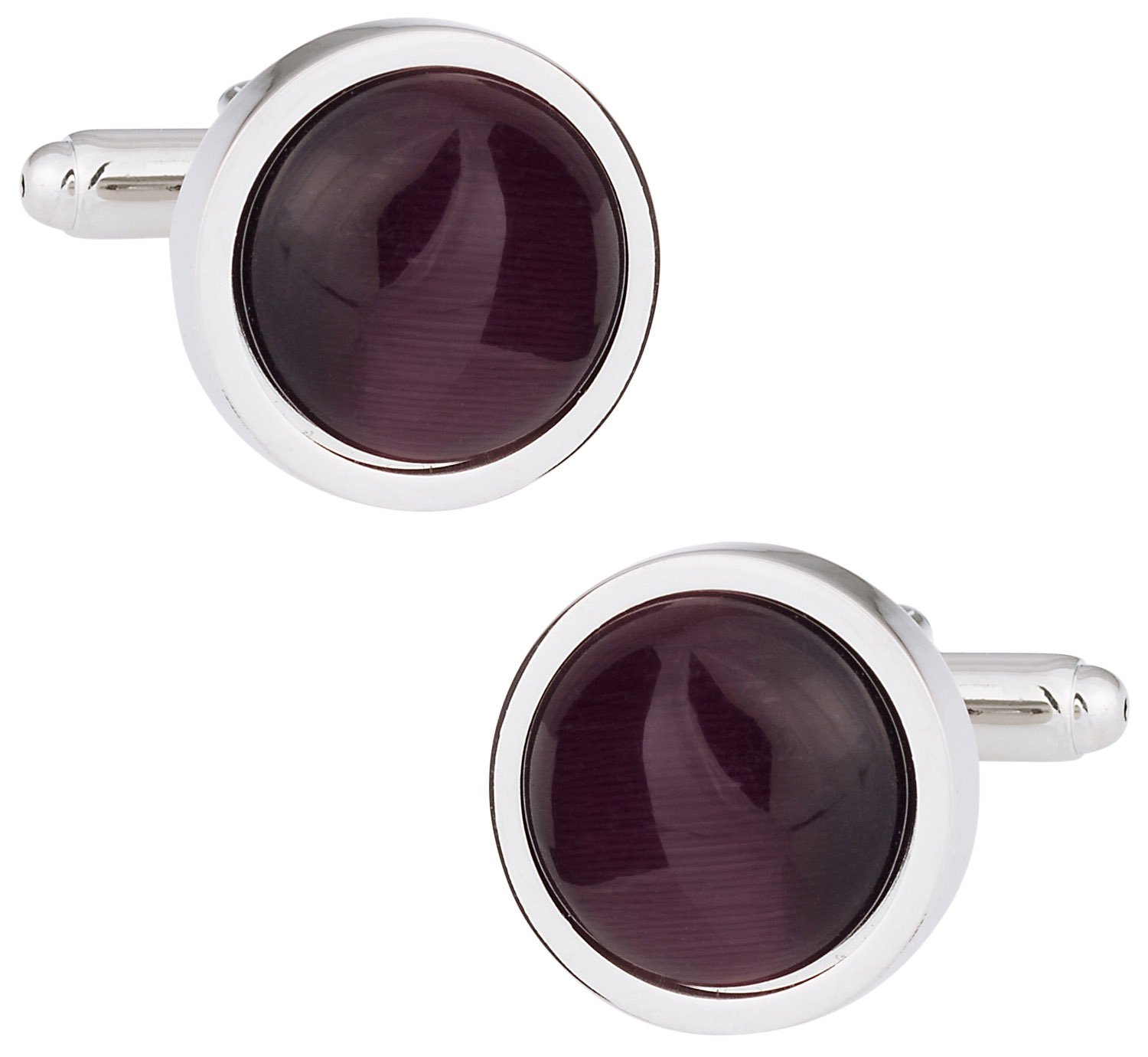 Premium Catseye-Style Cufflinks for Men - Elegant Greek Key Pattern with Crystal Edge - Perfect for Business, Wedding & Formal Events - Luxury Gift for Husband, Father, Boyfriend - Includes Presentation Box - Ideal for Corporate Gifts, Anniversary Presents & Special Occasions