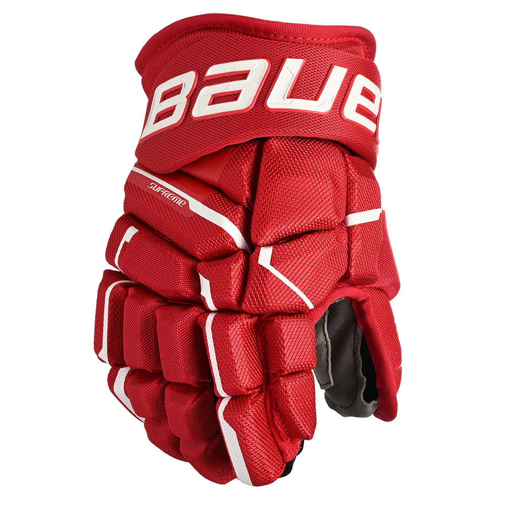 Bauer Supreme Mach Junior Ice Hockey Gloves - Youth Protective Gear for Ice Skating & Hockey Training - Perfect for Rink Practice & Games