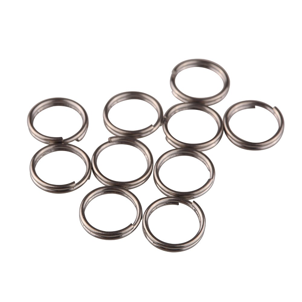 Titanium Split Key Rings (14mm) - 10 Pack for Keys & DIY Crafts