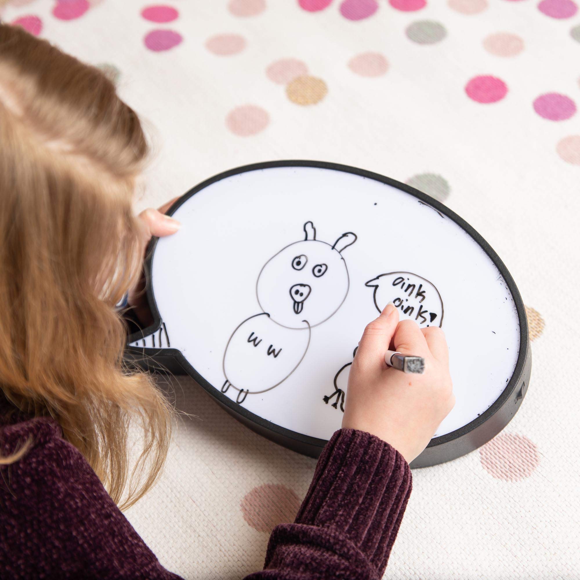 Fat Brain Toys Write It & Light It! Speech Bubble Dry-Erase Light Box for Kids Ages 6+ - Fun Message Board for Bedroom Decor, Classroom Activities & Party Decorations