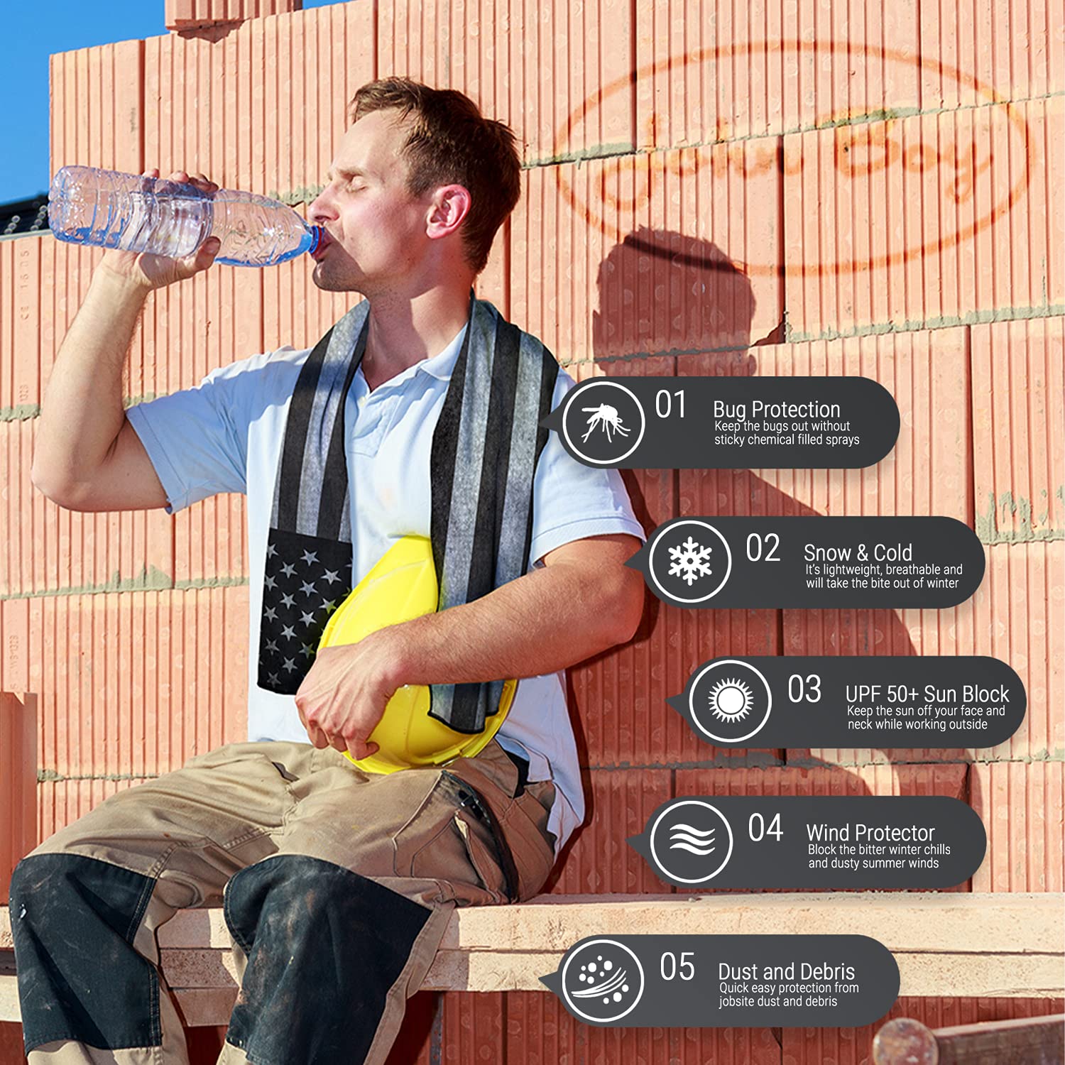 John Boy Cooling Towel - UPF 50+ Sun Protection, Reversible Heat Guard with Natural Cooling Technology & Super Absorbent Microfiber - CT-CAMO - Perfect for Sports, Hiking, Gym & Outdoor Activities