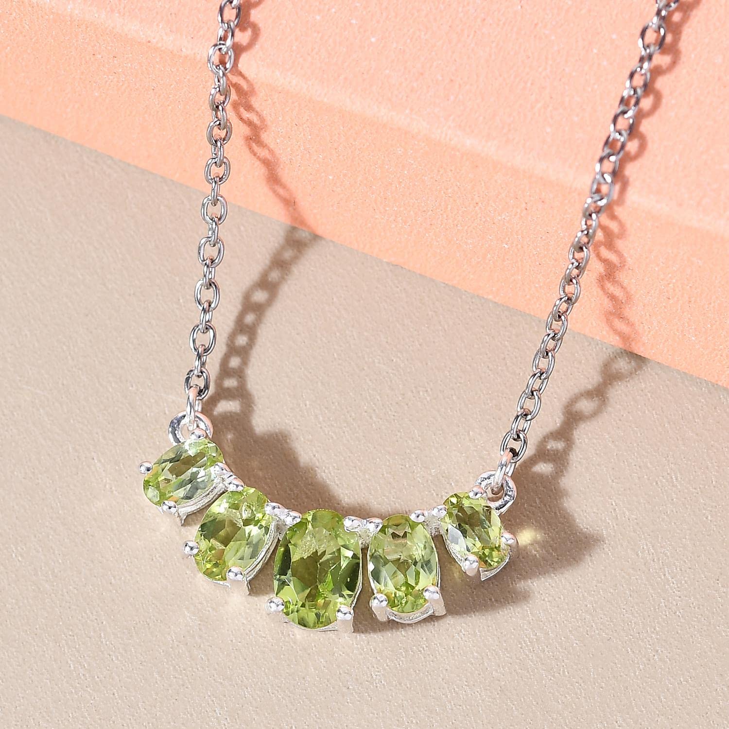 925 Sterling Silver Birthstone Necklace for Women - 18