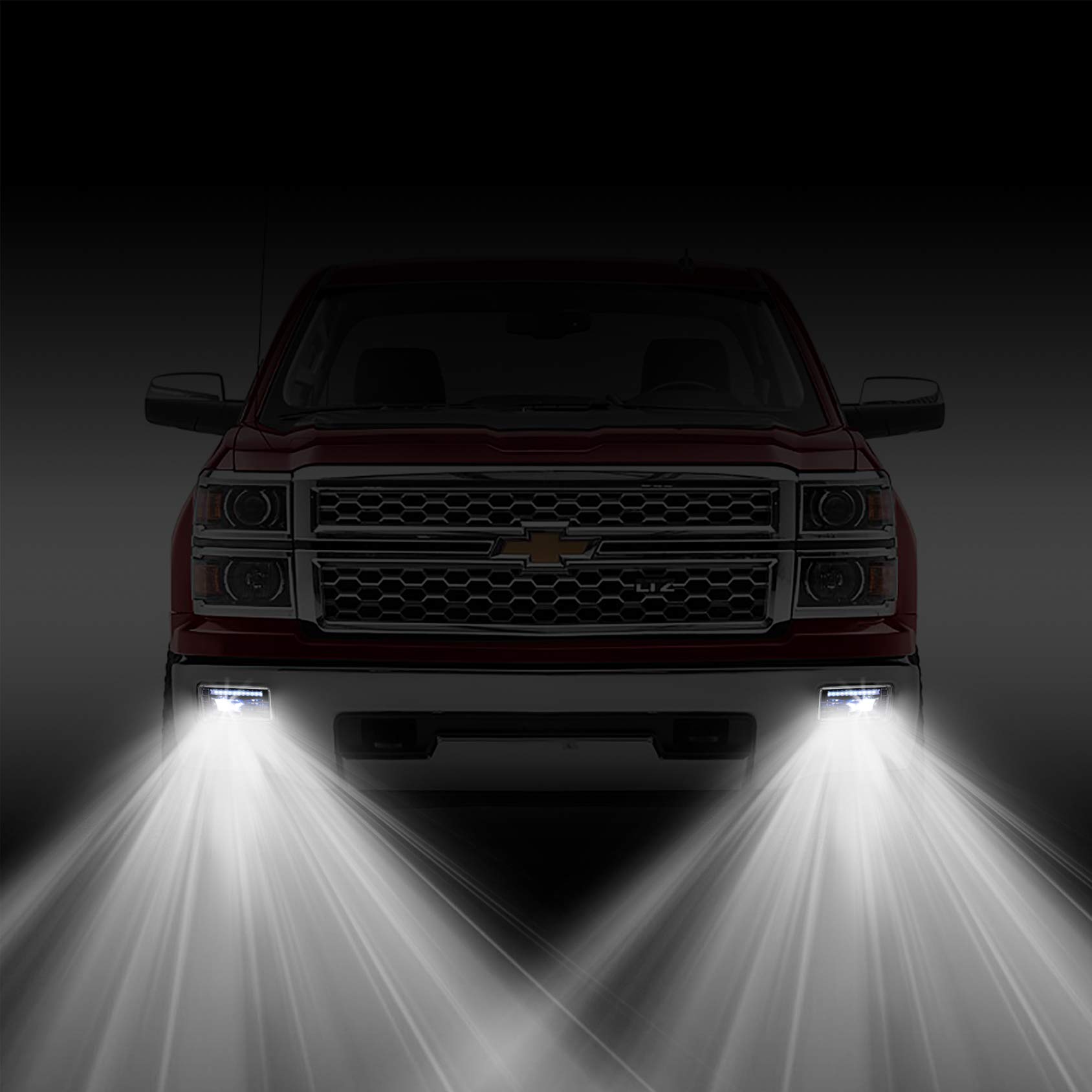 Tecoom LED Fog Lights with Daytime Running Lamps - Compatible with 2007-2015 Cadillac Escalade, Chevrolet Silverado/Avalanche/Suburban/Tahoe, GMC Sierra/Yukon - High Visibility for Night Driving & Off-Road Adventures