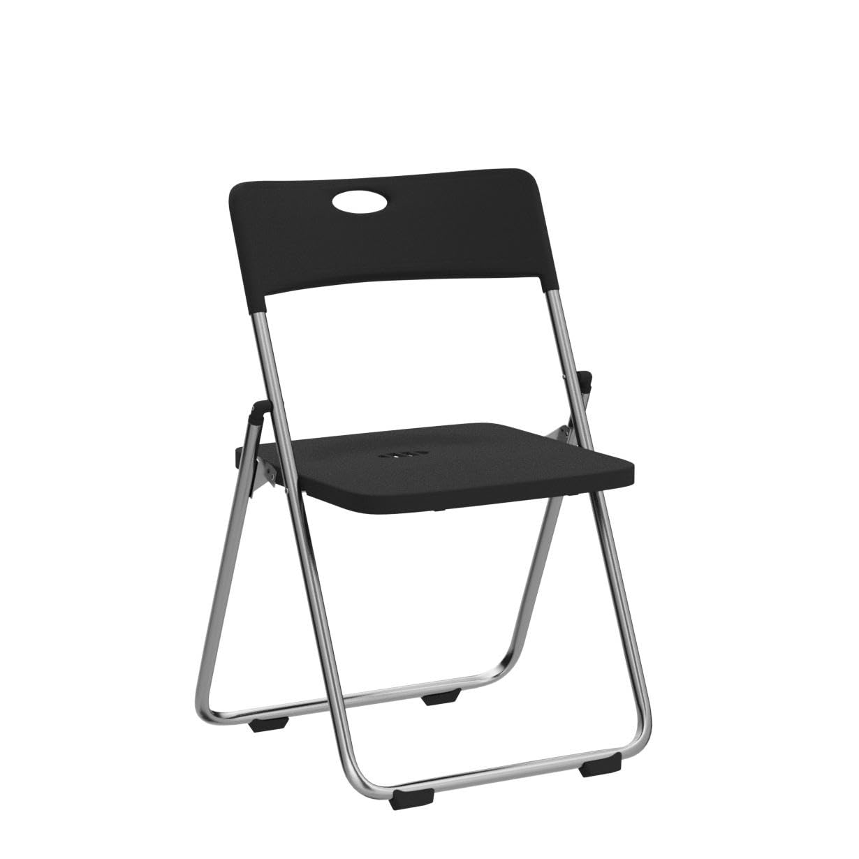 BBTO 8 Pack Heavy Duty Folding Chairs - 440lb Capacity Plastic Stackable Chairs with Steel Frame for Indoor Outdoor Use - Perfect for Events, Weddings, Office, Parties, Picnics & Camping (Black)