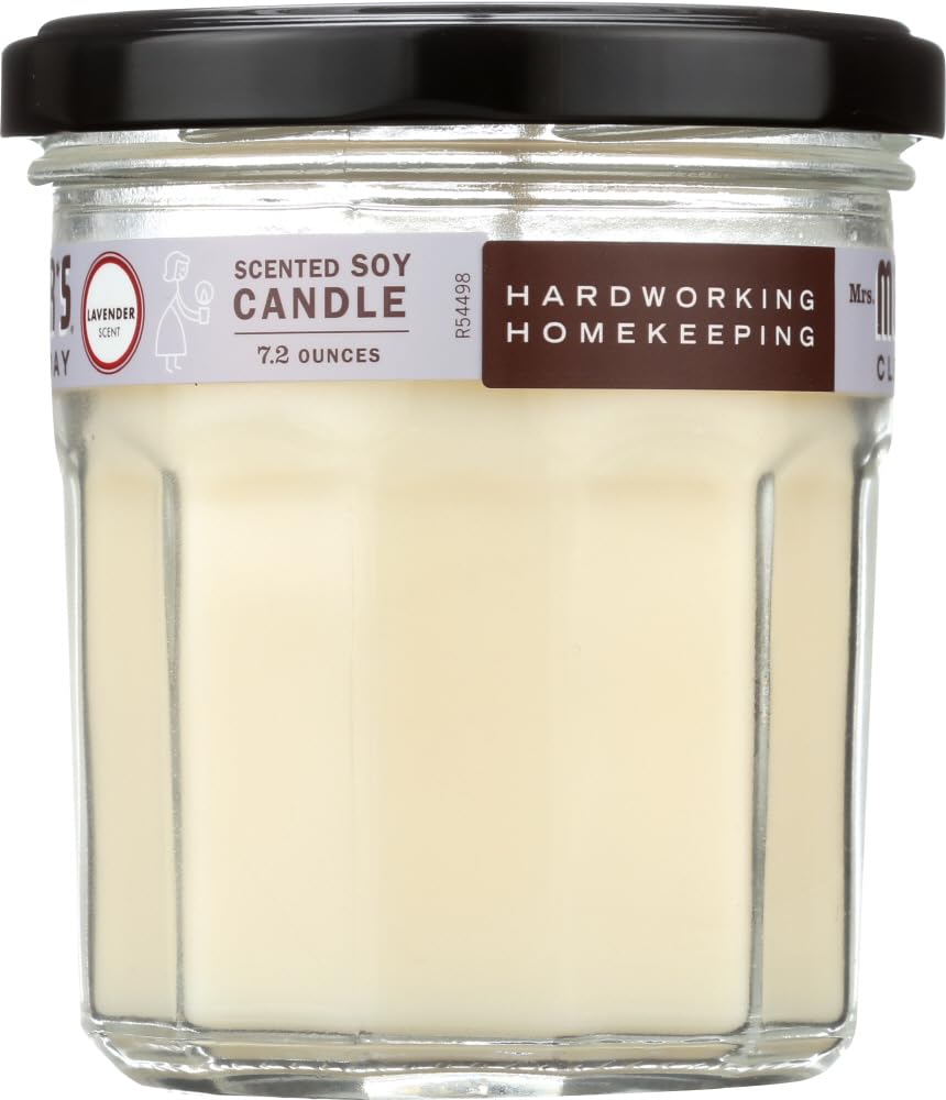 Premium Lavender Scented Soy Wax Candle in Large Glass Jar - 7.2oz (8-Pack) for Home Relaxation, Spa Nights & Romantic Ambience