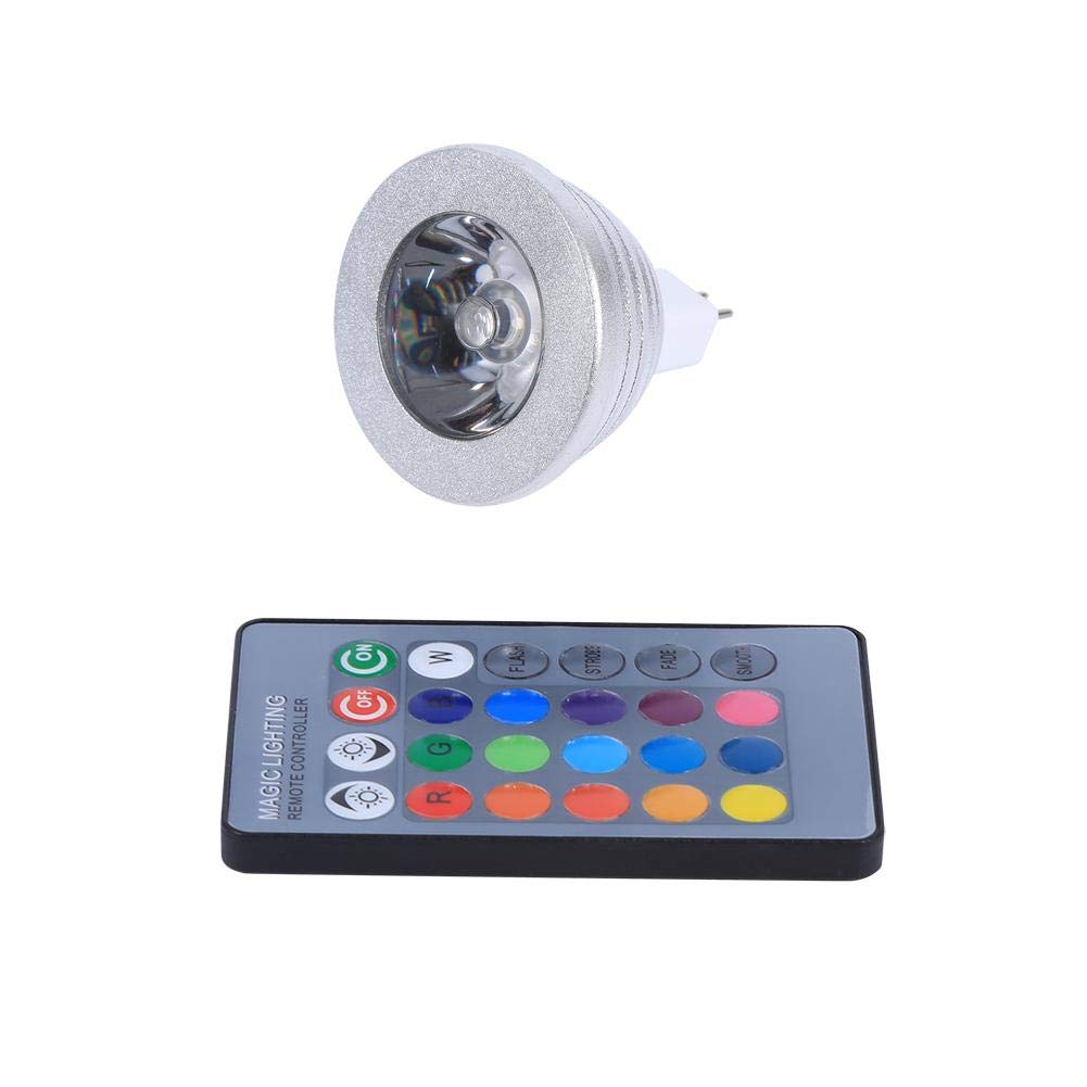 CHICIRIS LED RGB Color Changing Light Bulb with Remote Control - 3W Equivalent Dimmable RGBW Mood Lighting for Bedroom, Party & Home Decor - Smart Flood Light Bulb for Ambiance & Entertainment