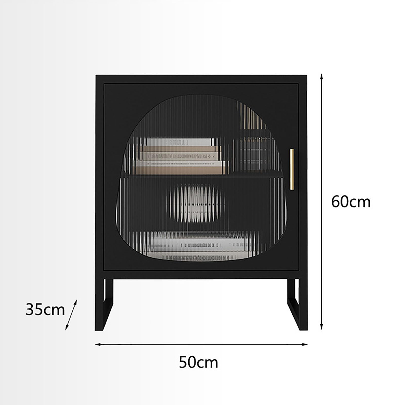 Modern Nightstand with 2-Tier Storage - Sturdy Iron Frame & Tempered Glass Top - White Right-Side Bedside Table for Bedroom or Living Room - Perfect for Holding Lamps, Books & Bedroom Essentials
