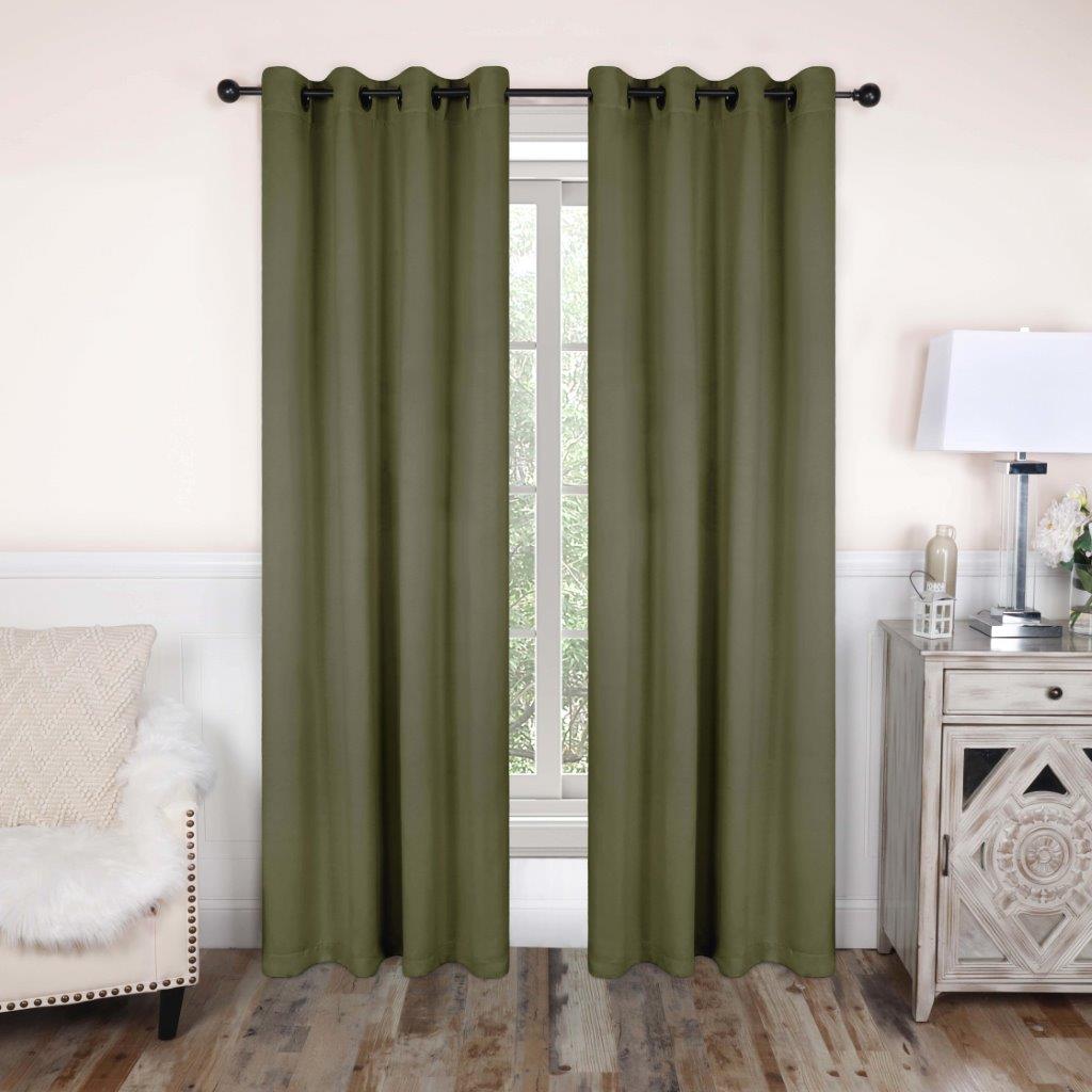 Blackout Curtains with Grommet Top - Solid Classic Modern Window Treatment for Bedroom & Living Room - Noise Reducing & Energy Saving