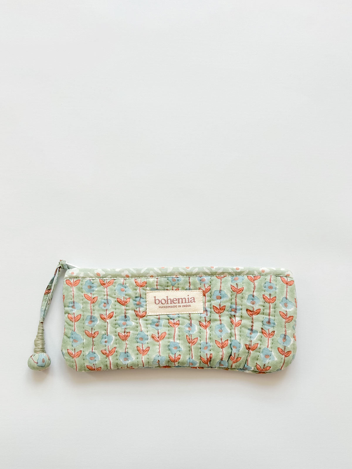 Duck Egg Blue Garland Pencil Case for School & Office Supplies | Cute & Durable Pouch for Pens, Markers & Art Tools