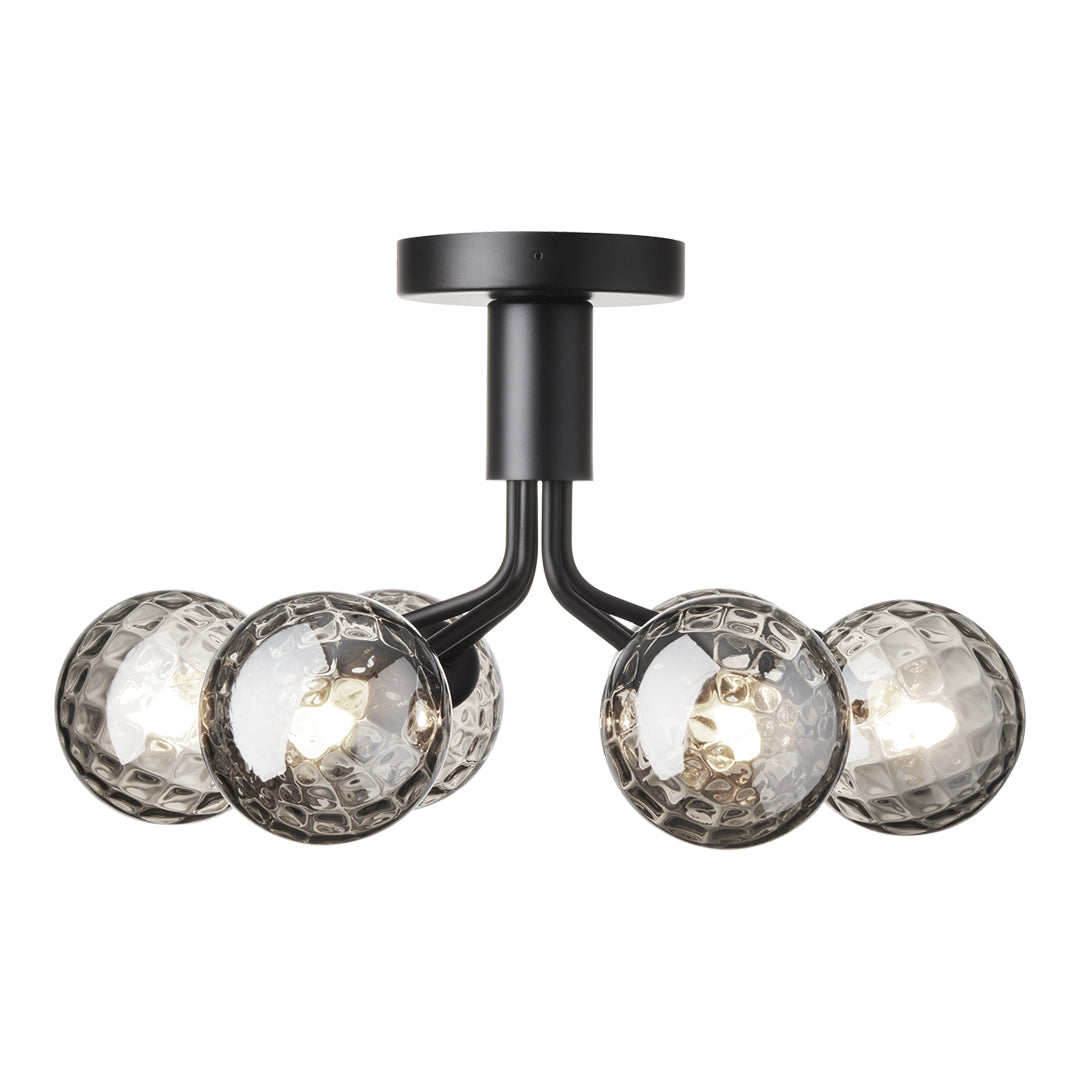 Apiales 6-Light Modern Ceiling Fixture - Elegant Chandelier for Dining Room, Living Room, and Bedroom Lighting
