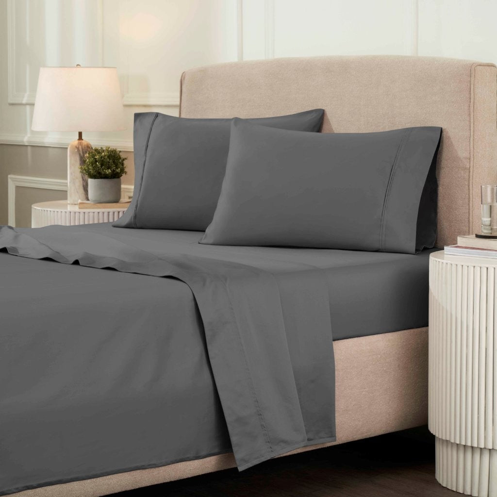 Luxury 1200 Thread Count Egyptian Cotton Deep Pocket Bed Sheet Set - Queen Size, Soft & Breathable for Ultimate Comfort - Perfect for Master Bedroom, Guest Room & Hotel Use