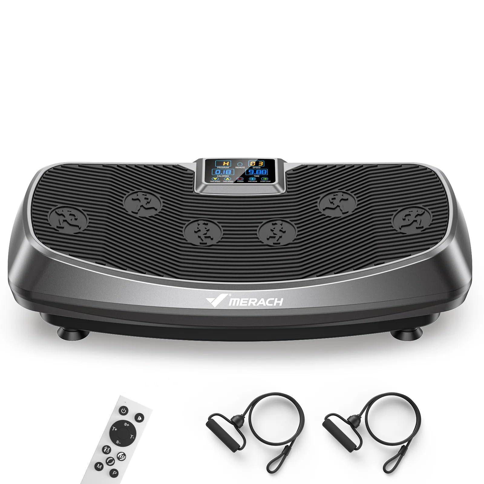 MERACH 3D Vibration Plate Exercise Machine with Oscillation & Pulse Modes - Whole Body Workout Equipment for Weight Loss & Toning at Home - Perfect for Women & Men Fitness, Home Gym & Physical Therapy