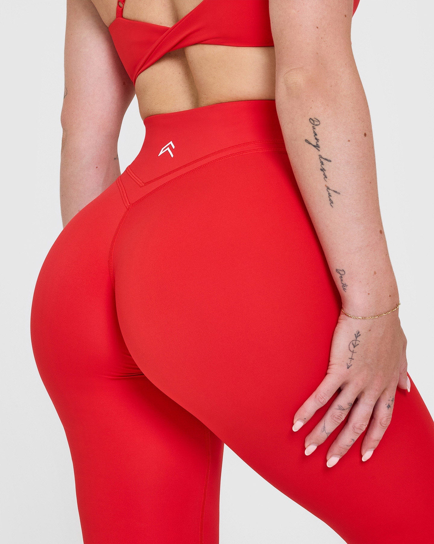 Unified Wrap Leggings for Women - Muscle Mommy Red Workout Leggings | Perfect for Yoga, Gym & Running