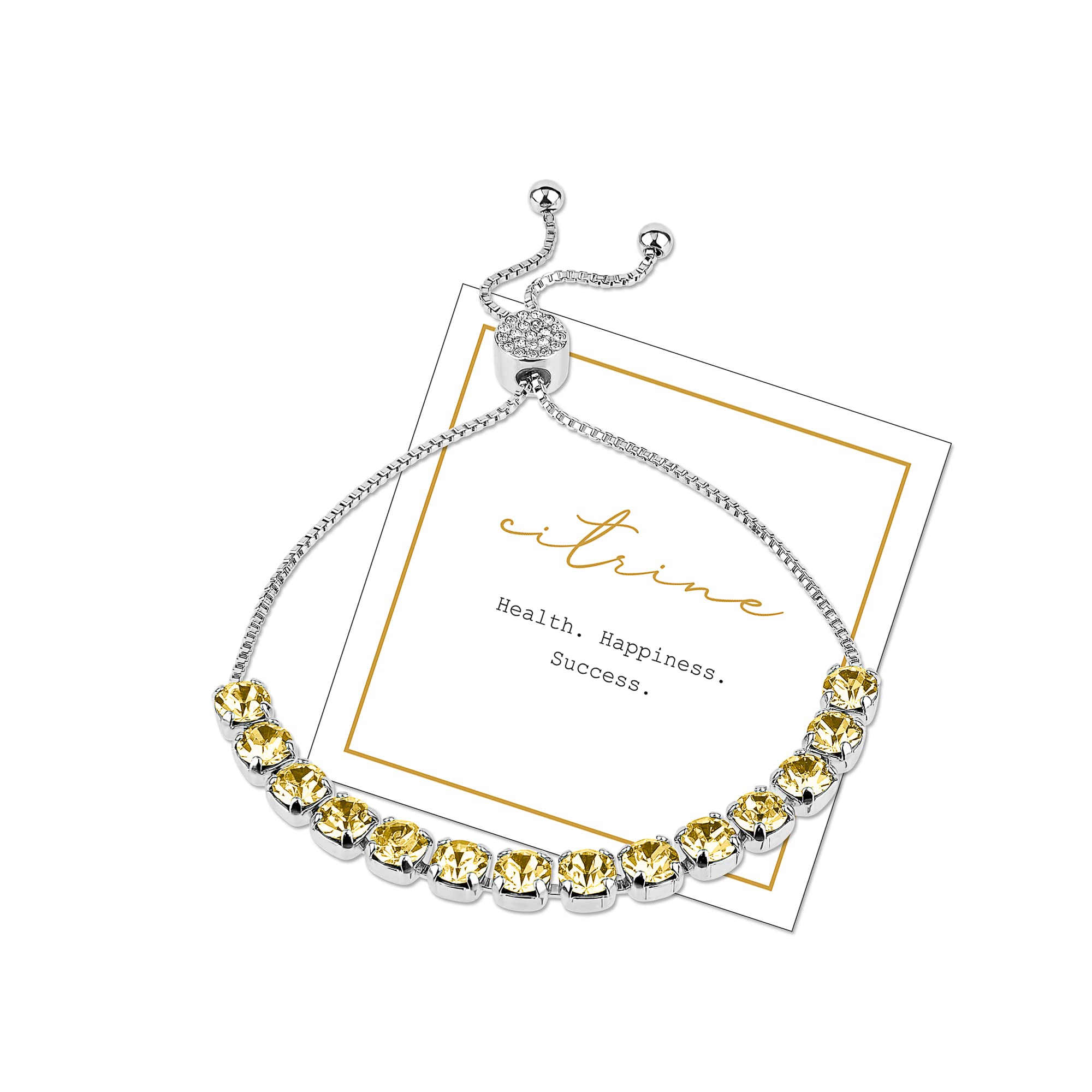 INSPIRED VOICES Adjustable Lariat Tennis Bracelet for Women - Sparkling Rhinestone Slider Bracelet in Blue, Pink, Purple & More Colors | Perfect for Parties, Weddings & Everyday Elegance