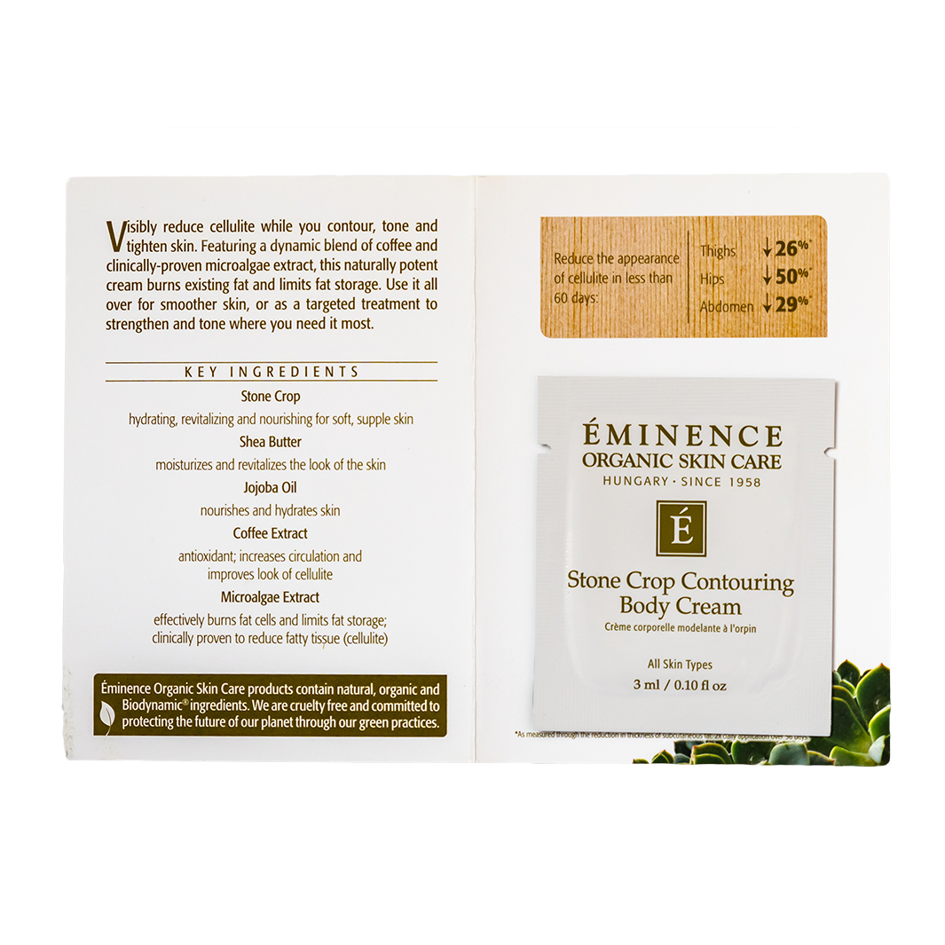 Eminence Organics Stone Crop Contouring Body Cream - Hydrating & Firming Moisturizer for Smooth Skin | Perfect for Post-Workout Recovery & Daily Body Care