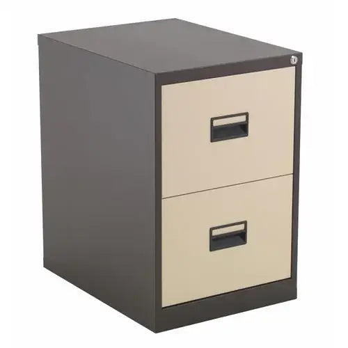 Metal File Cabinet with Lock - 2 Drawer Letter Size File Cabinet for Office, Home, or School - Secure Document Storage Organizer for Files, Folders, and Office Supplies