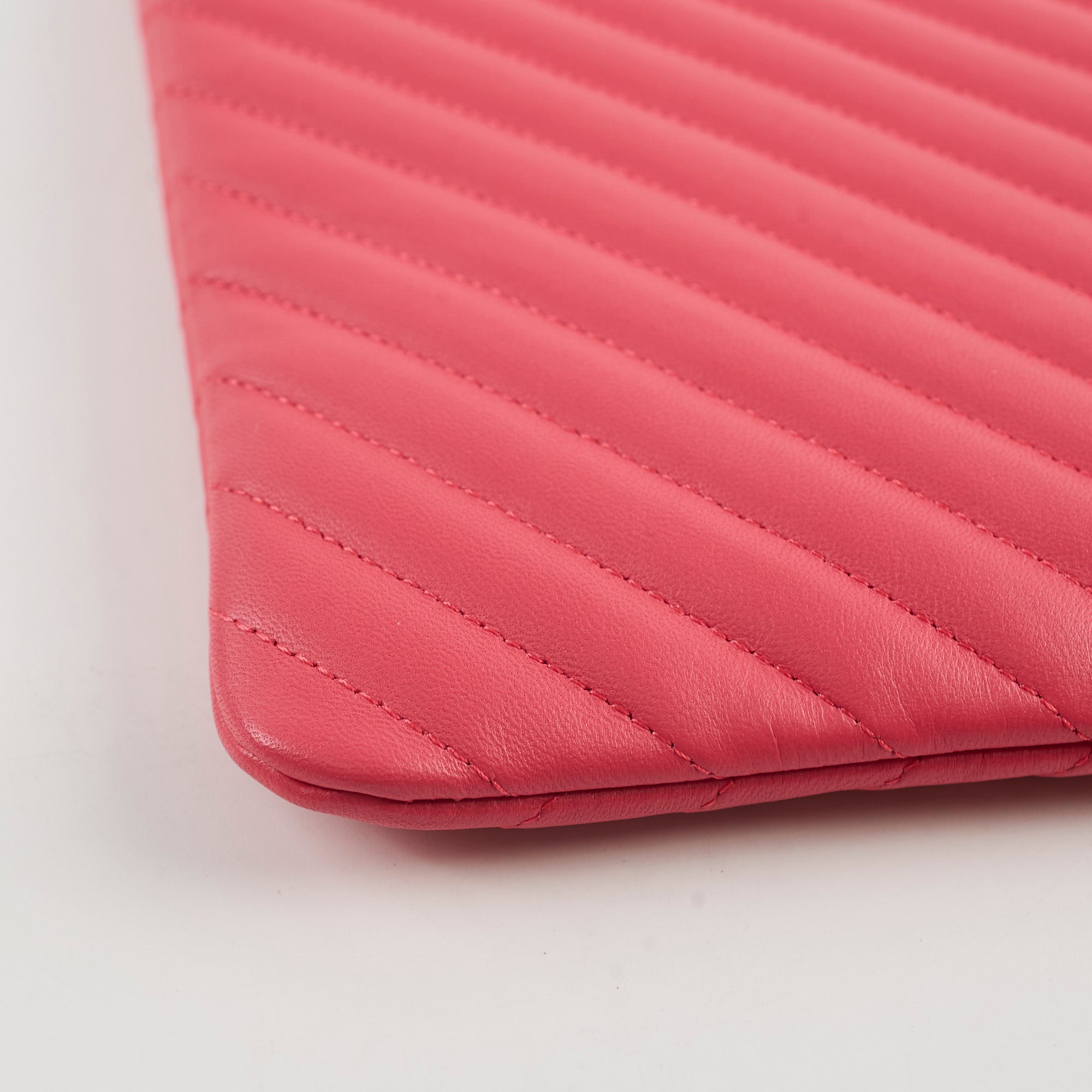 Chanel O Case Medium Chevron Pink Lambskin Bag - 24 Series Luxury Crossbody Bag for Women | Perfect for Date Night, Parties & Everyday Use
