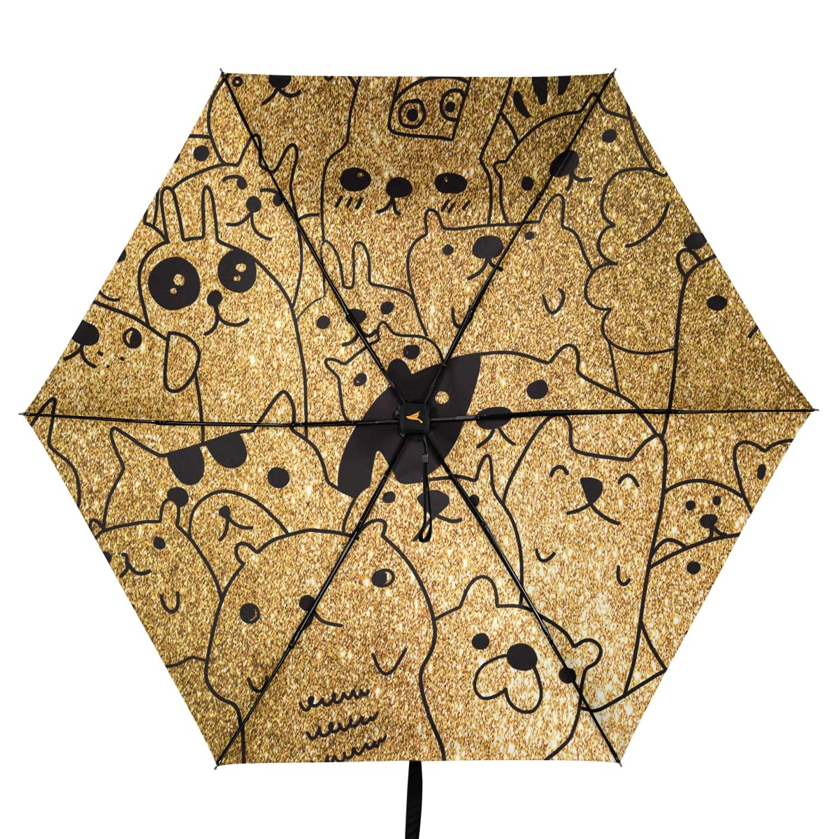 Sloth & Heart Windproof Compact Folding Travel Umbrella - Waterproof Portable Parasol for Rain & Sun Protection - Perfect for Commuting, Travel & Outdoor Activities