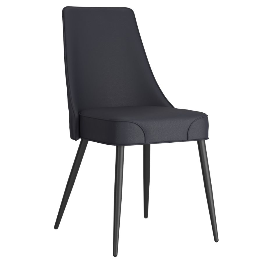 Emery/Koda 7-Piece White Dining Table Set with Black Chairs - Perfect for Small Spaces, Apartments & Modern Kitchens