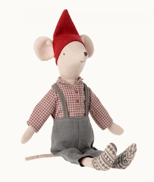 Maileg Medium Boy Mouse Christmas Outfit - Festive Holiday Costume for Kids & Toddlers | Perfect for Christmas Parties, Family Photos & Holiday Events