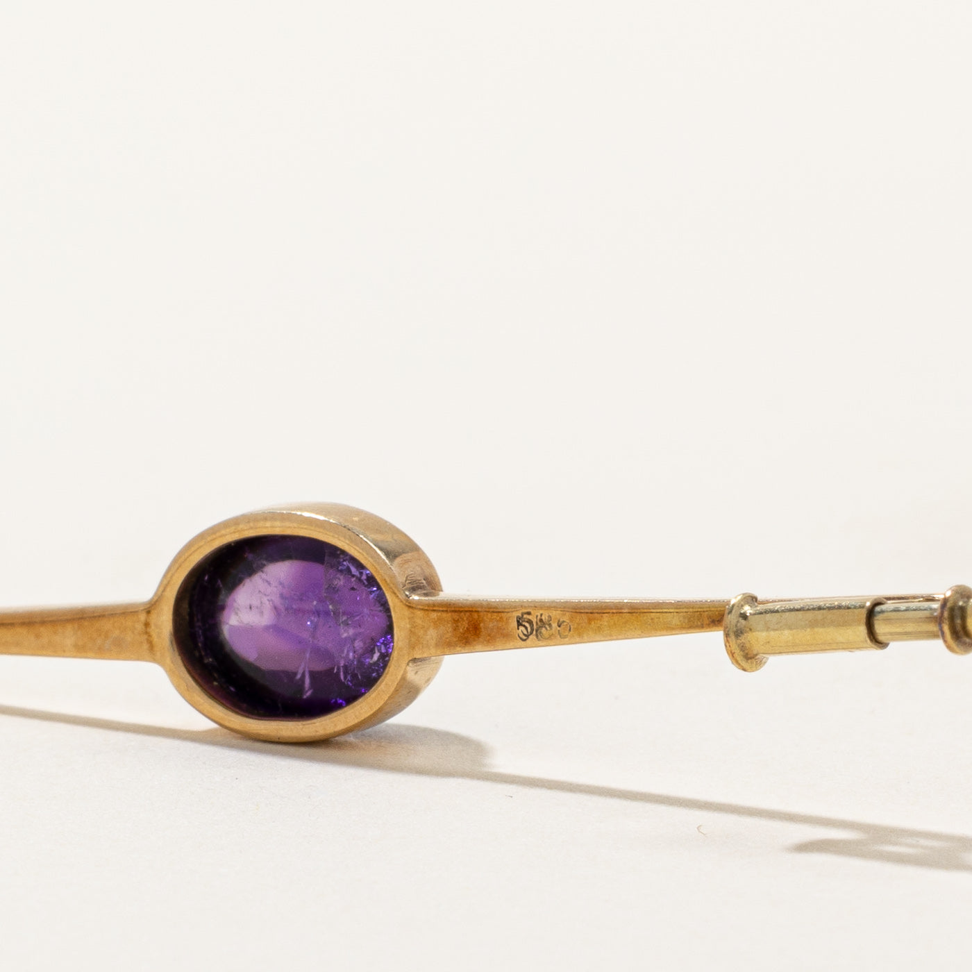 3.55ct Natural Amethyst Brooch for Women - Elegant Vintage Jewelry Gift for Weddings, Parties & Special Occasions