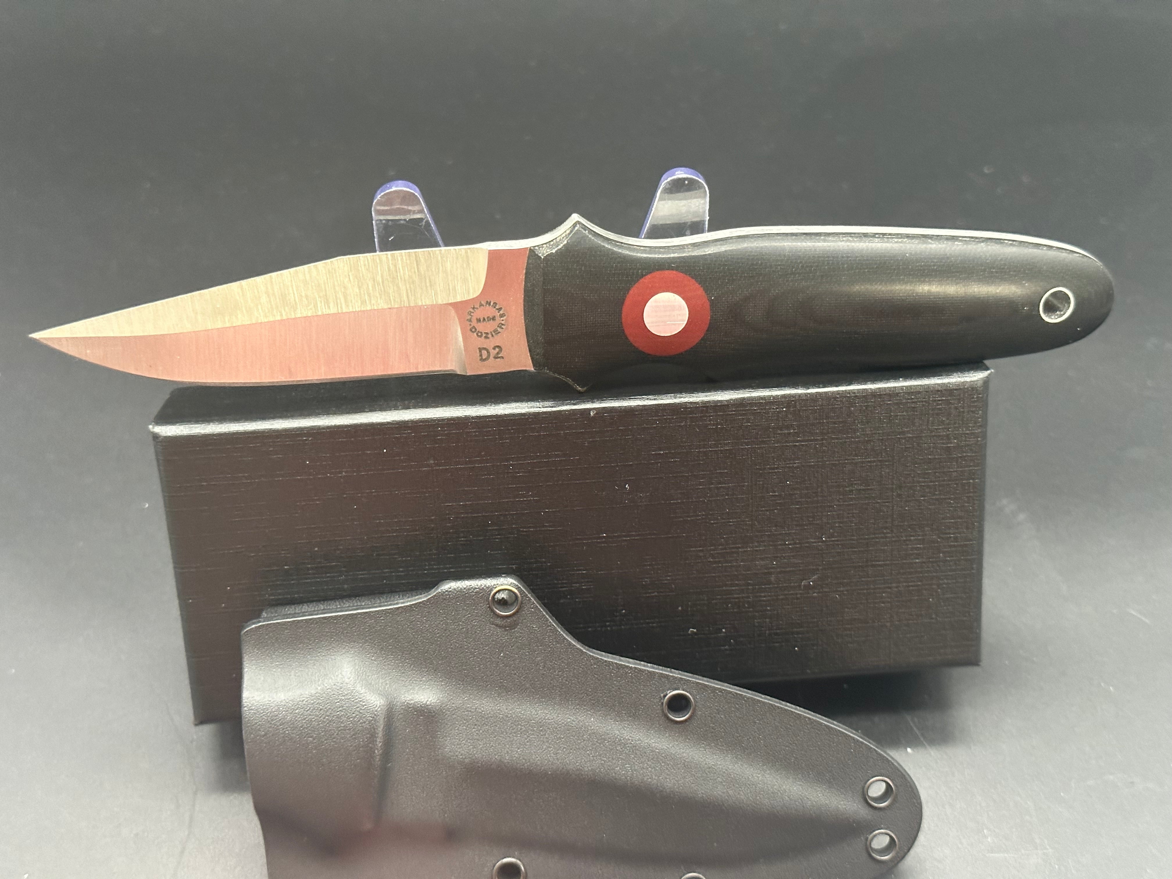Dozier Arkansas Toothpick KM 6 - Premium Hunting Knife for Outdoor Survival, Camping & Bushcraft | Sharp Fixed Blade Tactical Knife with Sheath