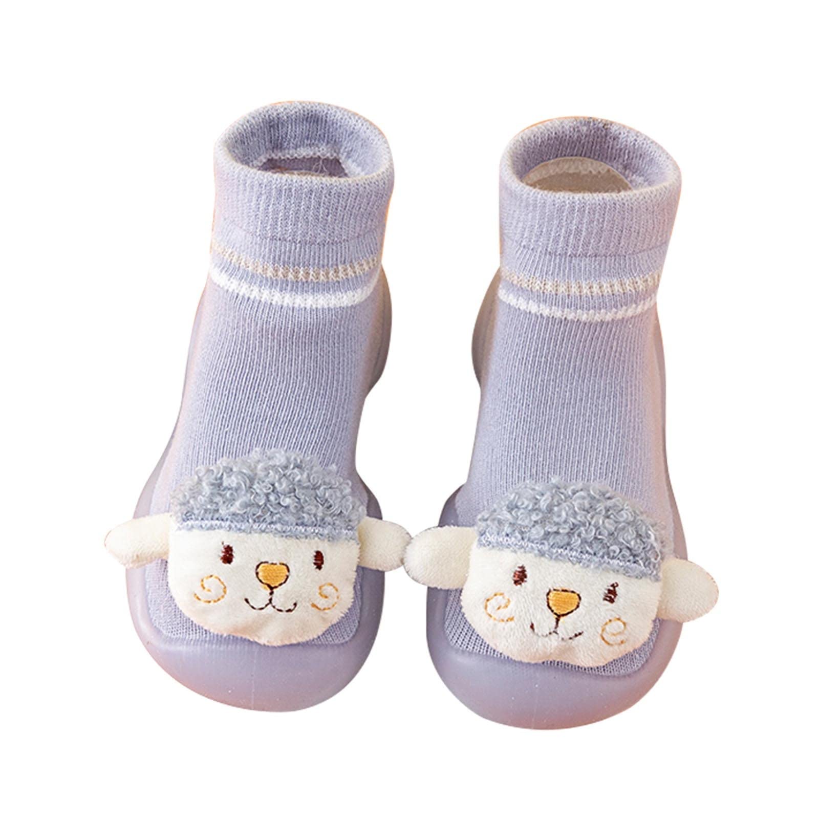 Baby Sock Shoes for Toddlers - Non-Slip Rubber Sole First Walkers for Boys & Girls | Breathable Cotton Socks with Anti-Skid Bottom | Perfect for Indoor Play, Early Walking & Daycare