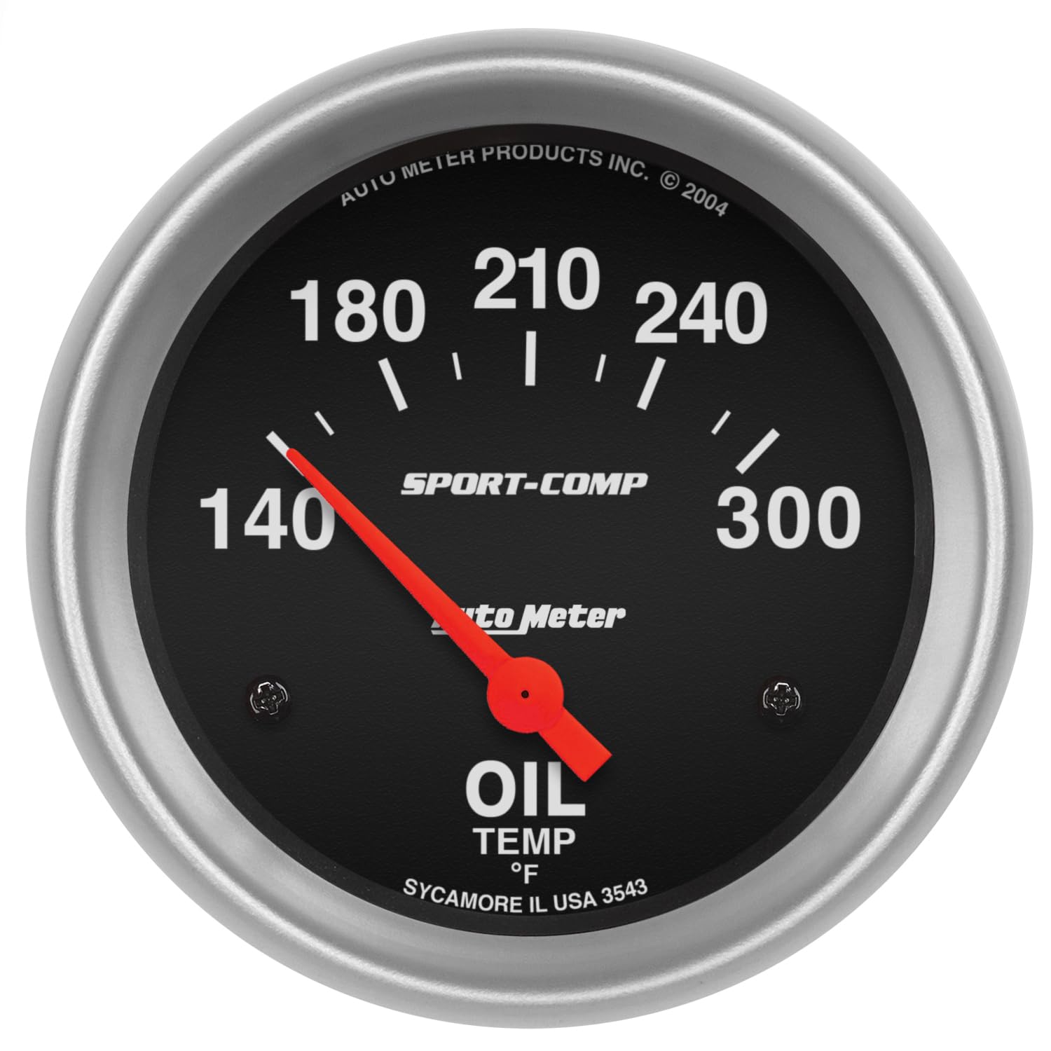 Auto Meter 3543 Sport-Comp Electric Oil Temperature Gauge - 2-1/16